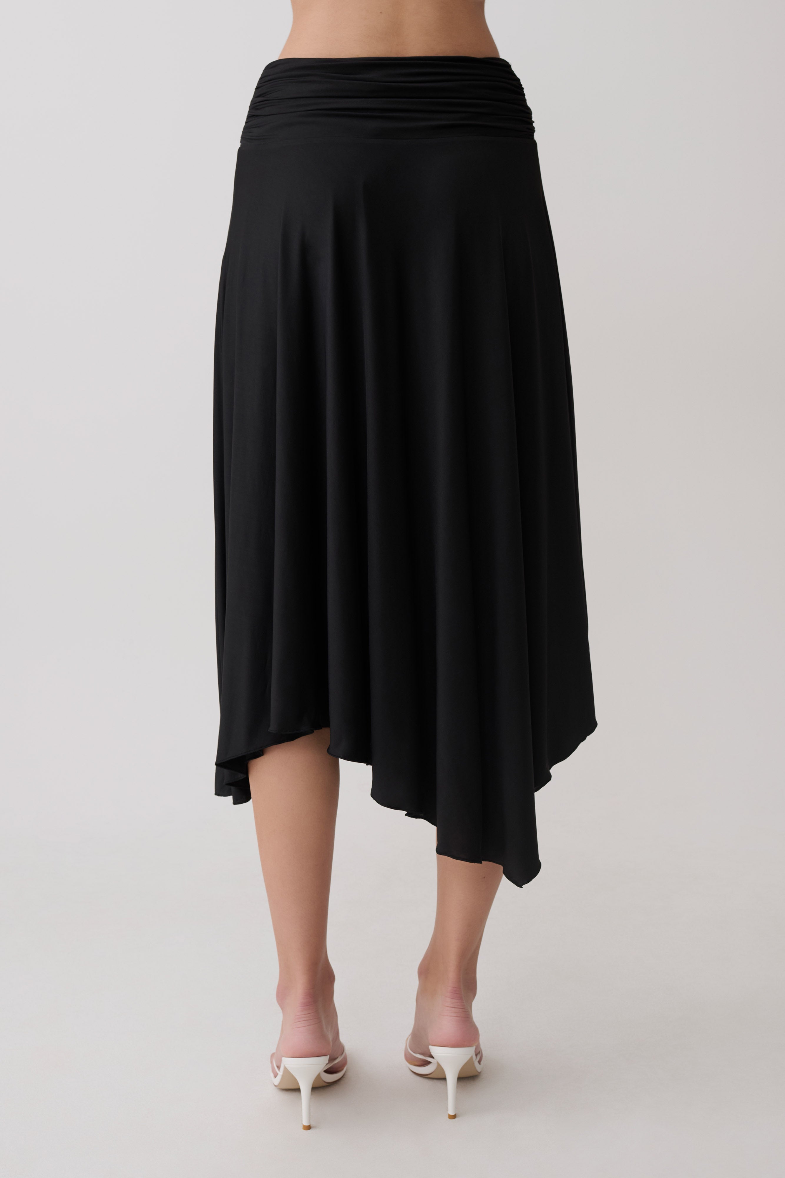 Luu Slinky Midi Skirt - Black