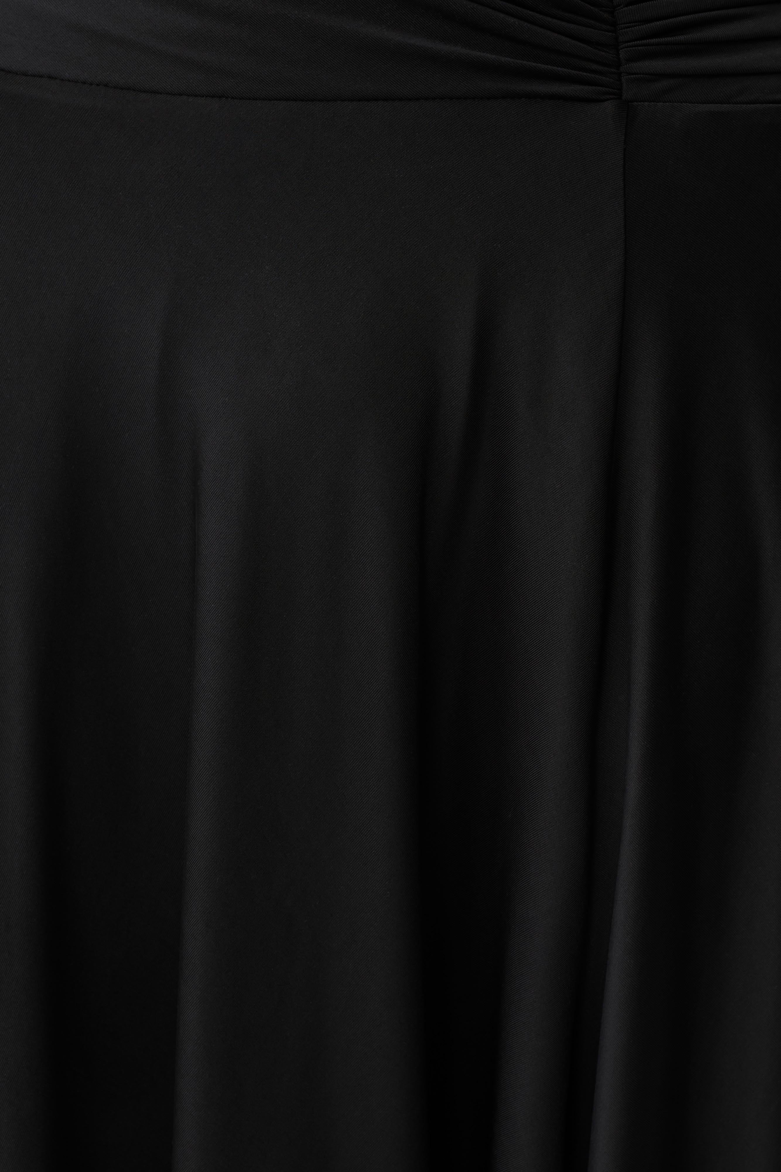 Luu Slinky Midi Skirt - Black