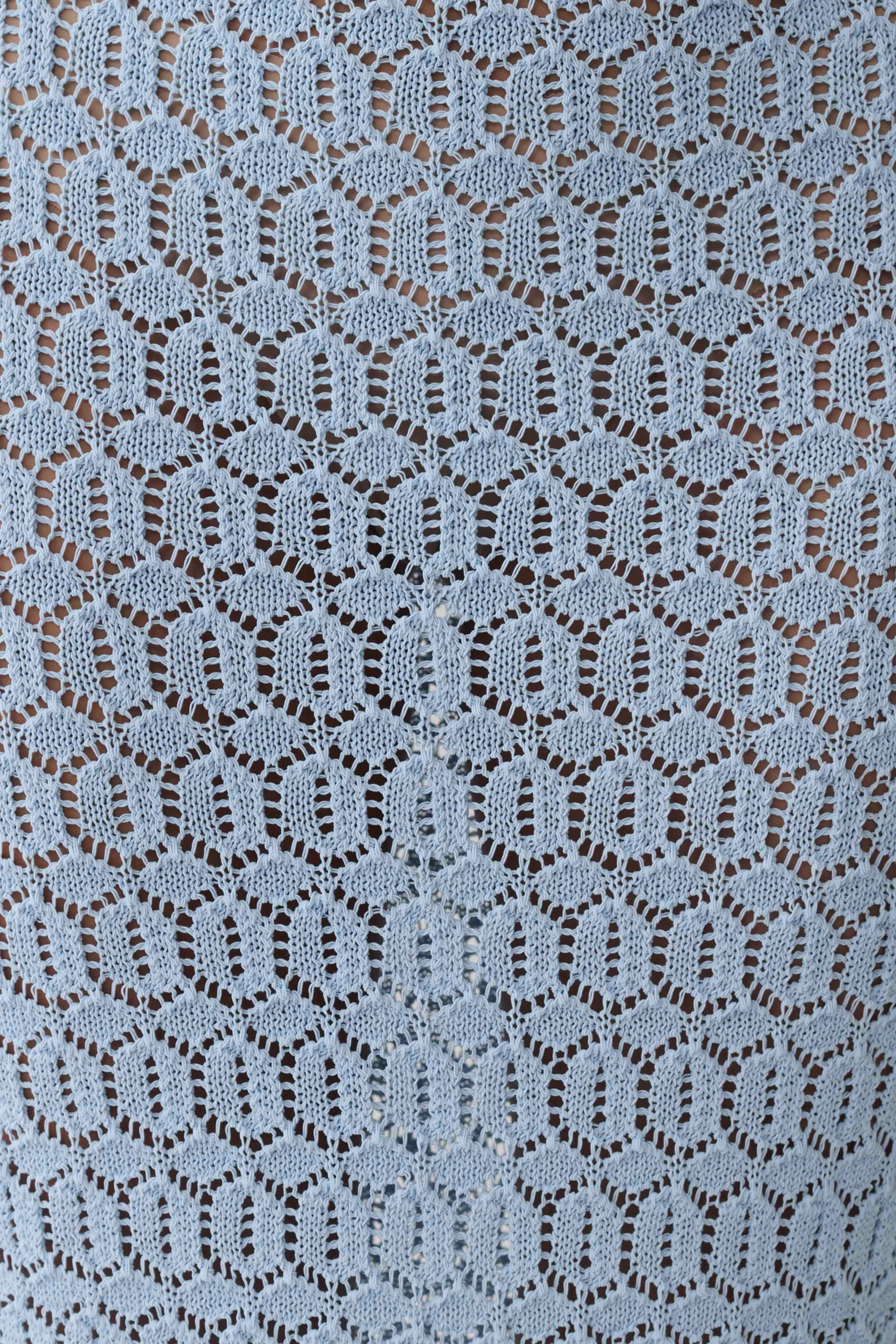 Courtney Crochet Knit Maxi Skirt - Pale Blue