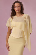 Chiffon Cape in Butter