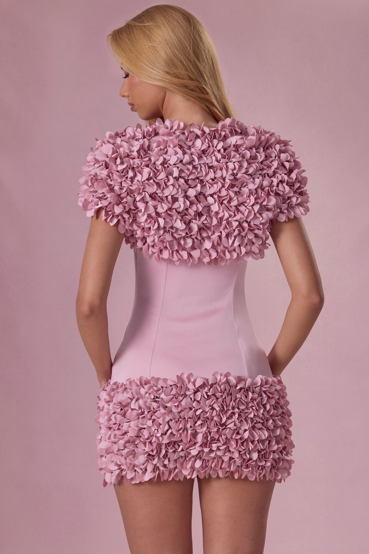 Cropped Bolero  in Blush Pink