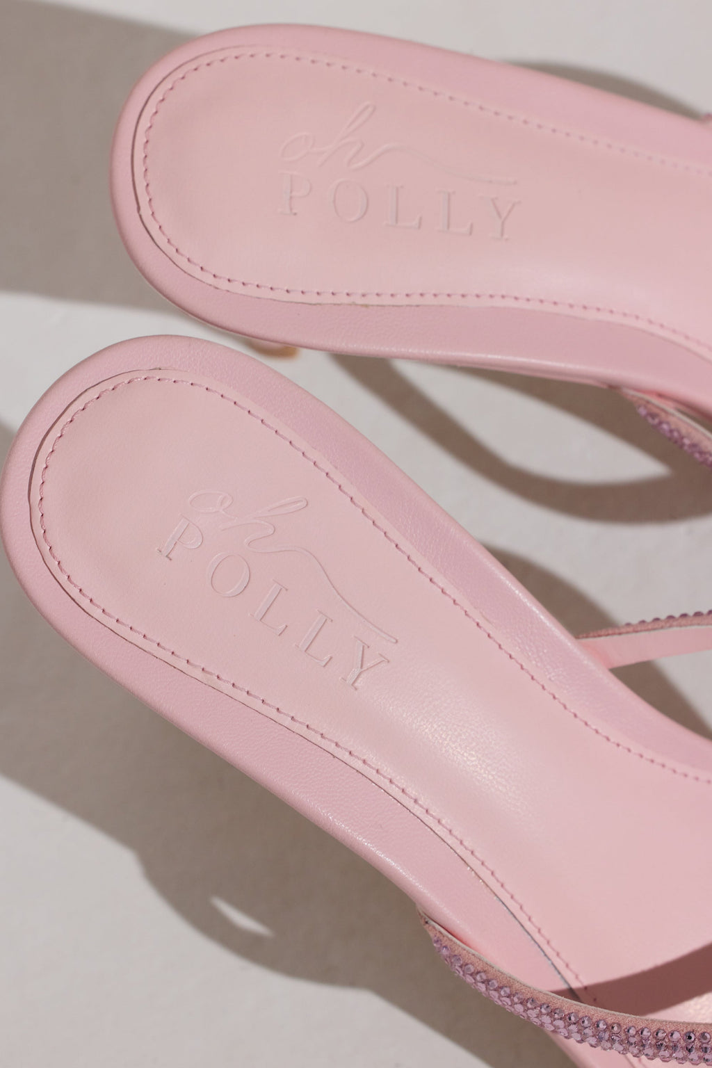 Heeled Sandal  in Blush Pink