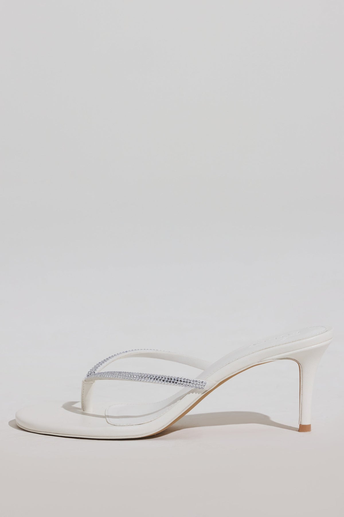 Heeled Sandal  in White