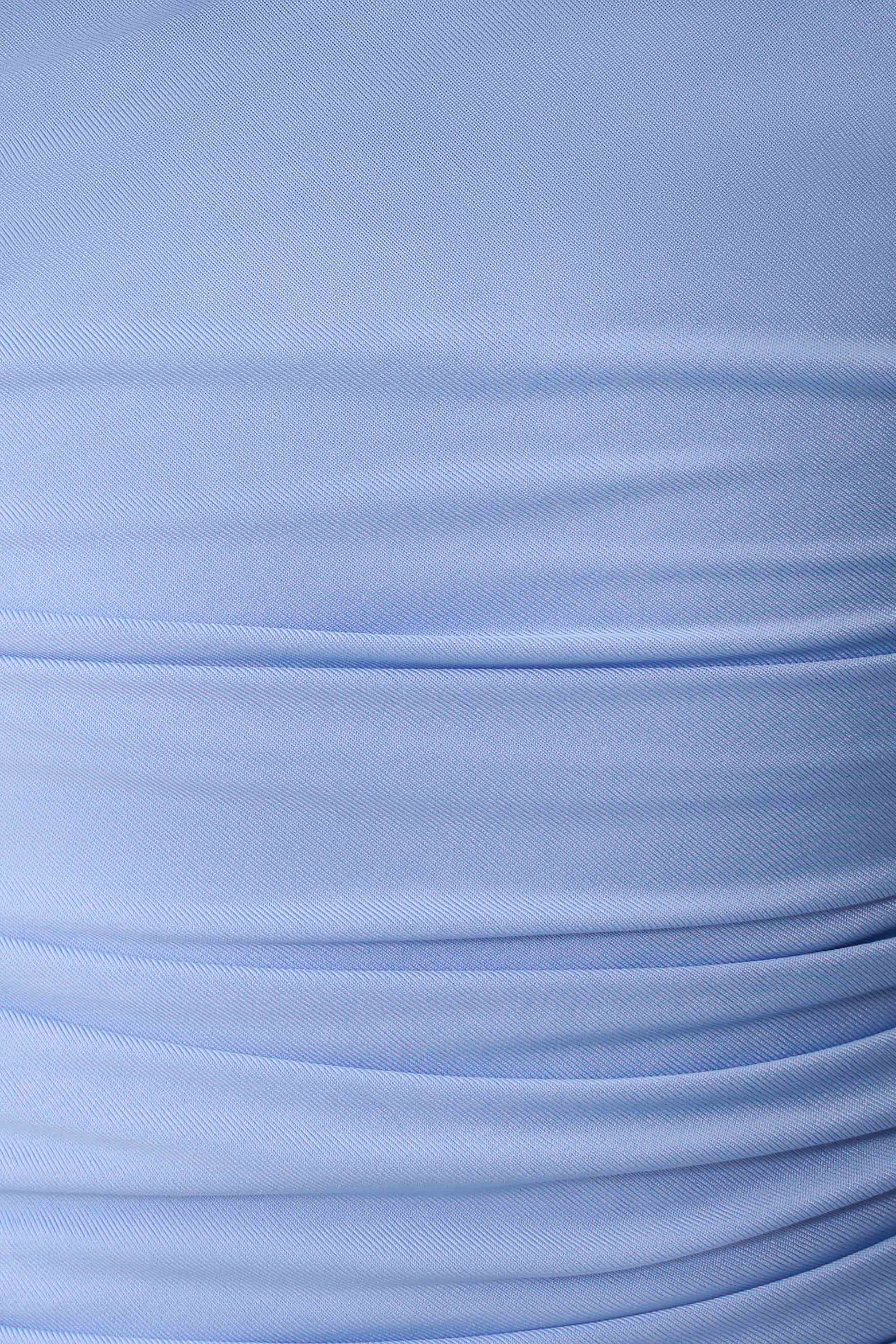 Luu Off Shoulder Slinky Top - Sea Blue