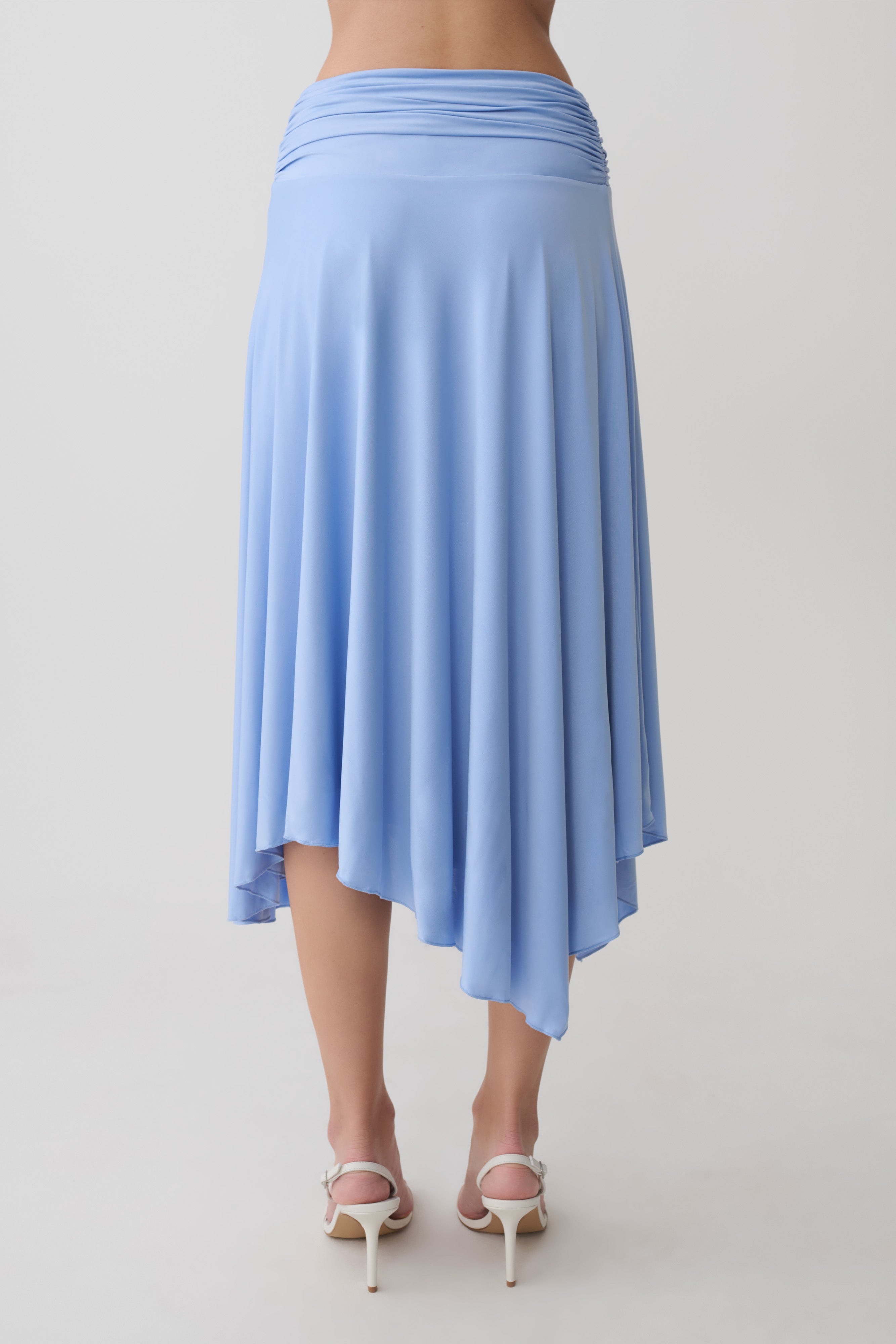 Luu Slinky Midi Skirt - Sea Blue