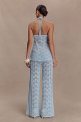 Glinda Crochet Pants - Light Blue