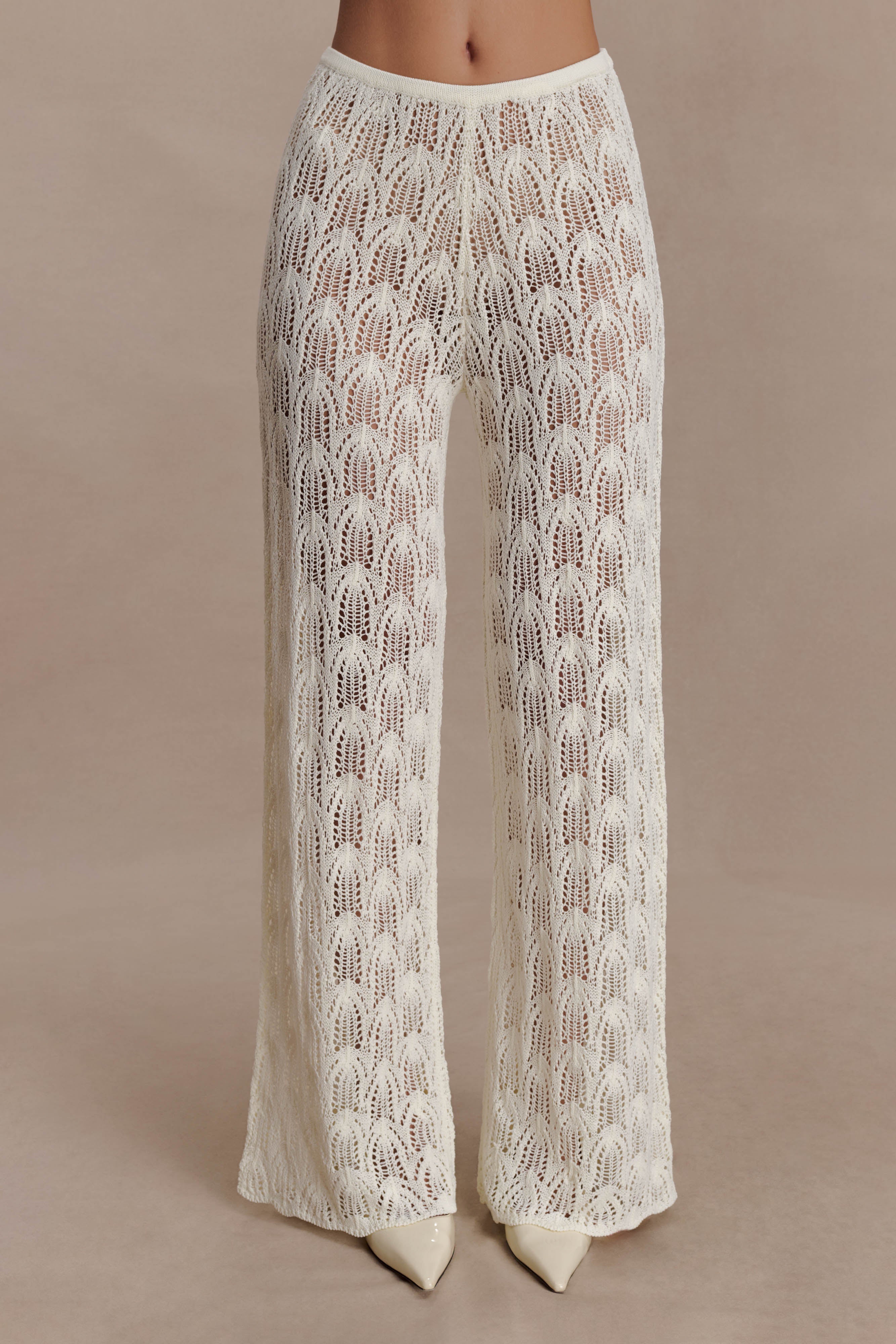 Glinda Crochet Pants - Ivory