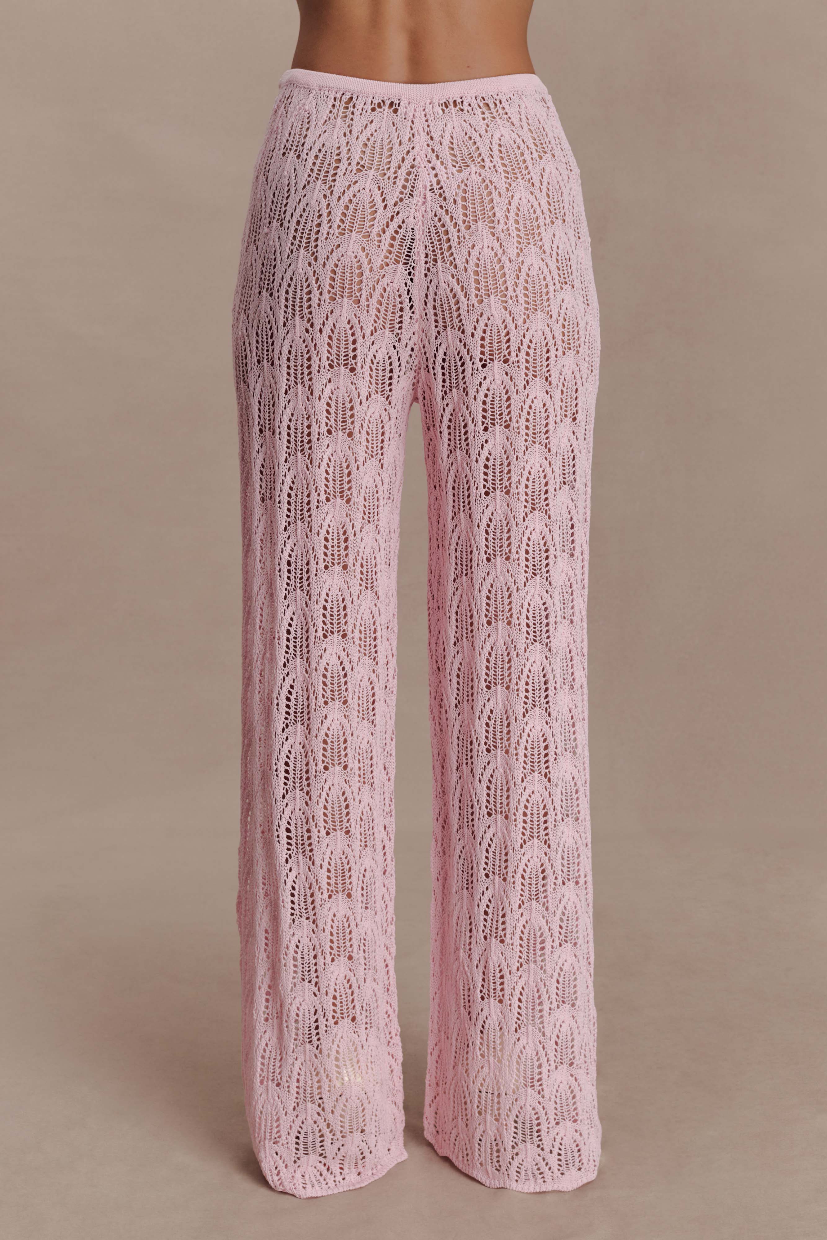Glinda Crochet Pants - Baby Pink