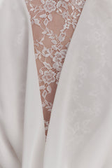 Arra Chiffon And Lace Halter Mini Dress - White