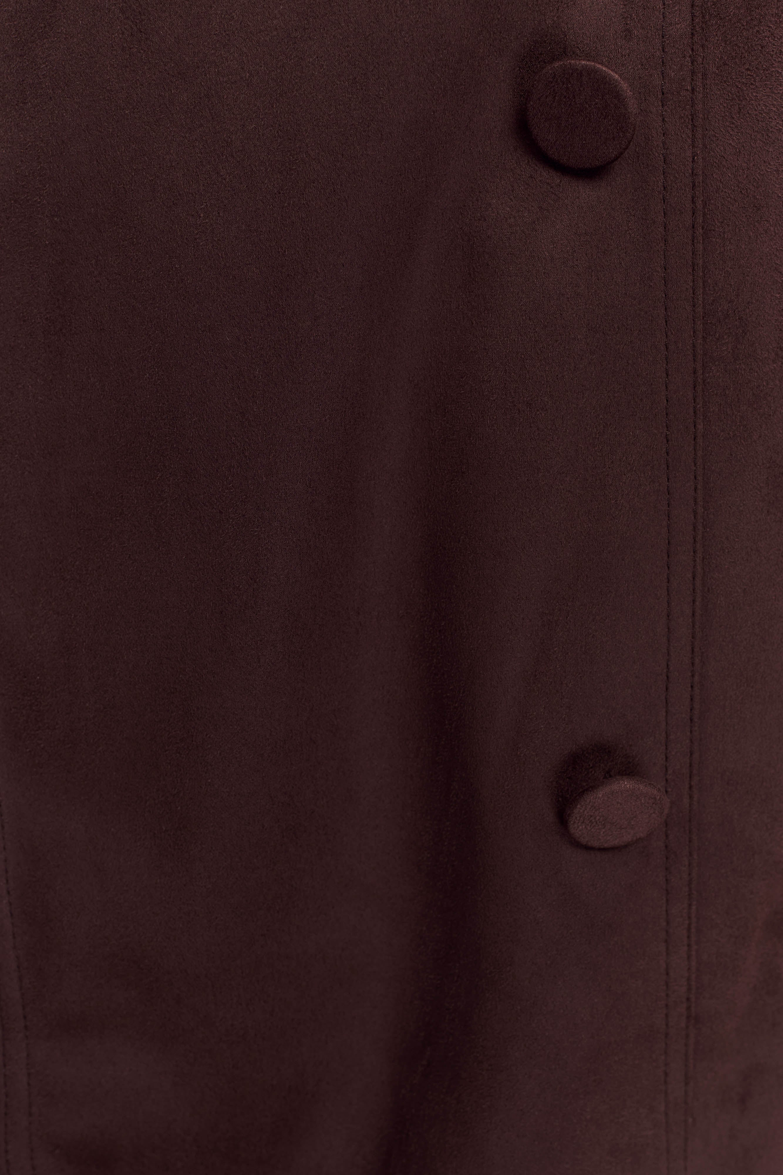 Marc Faux Suede Coat - Cocoa Chocolate