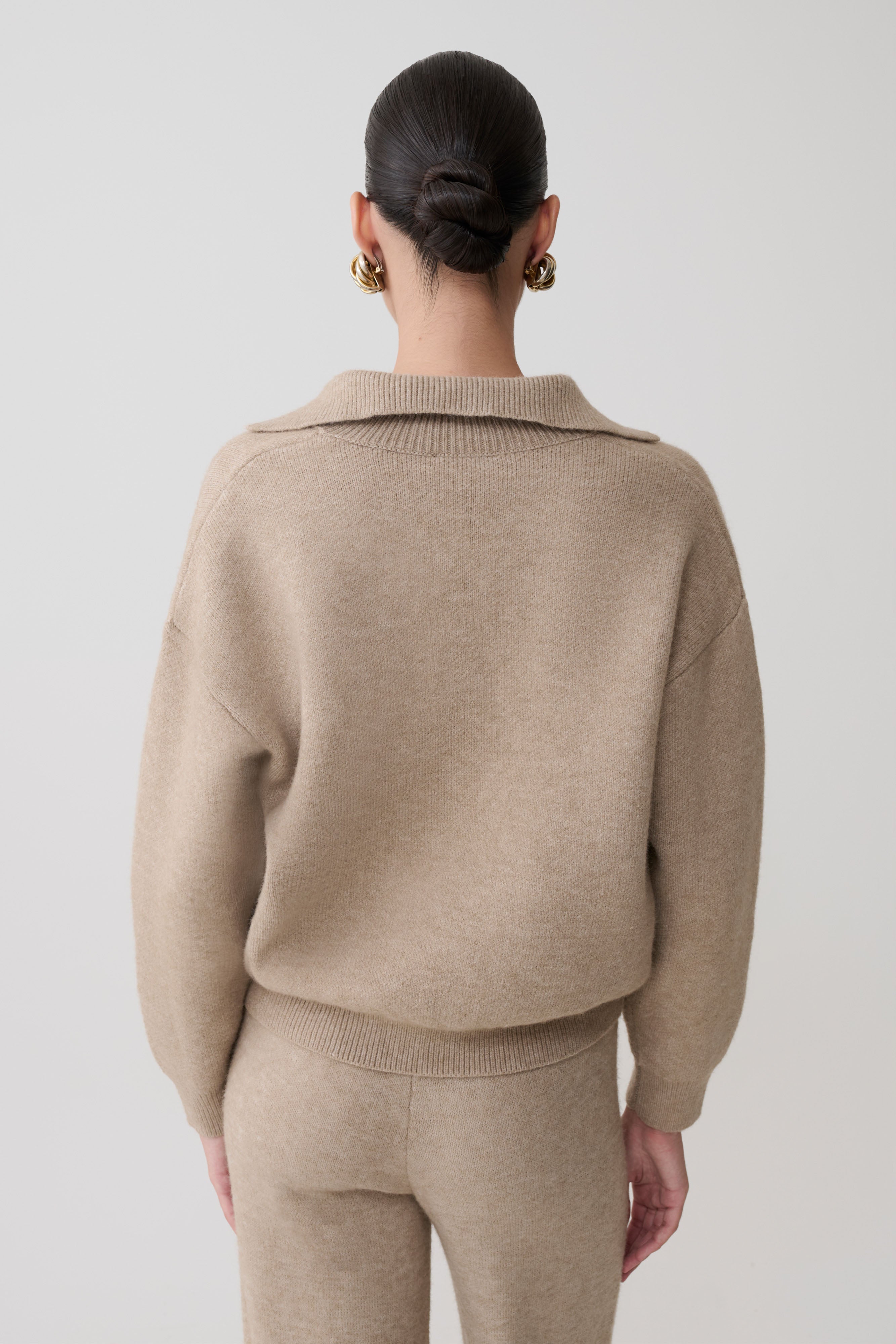 Luca Knit Jumper - Beige Marle