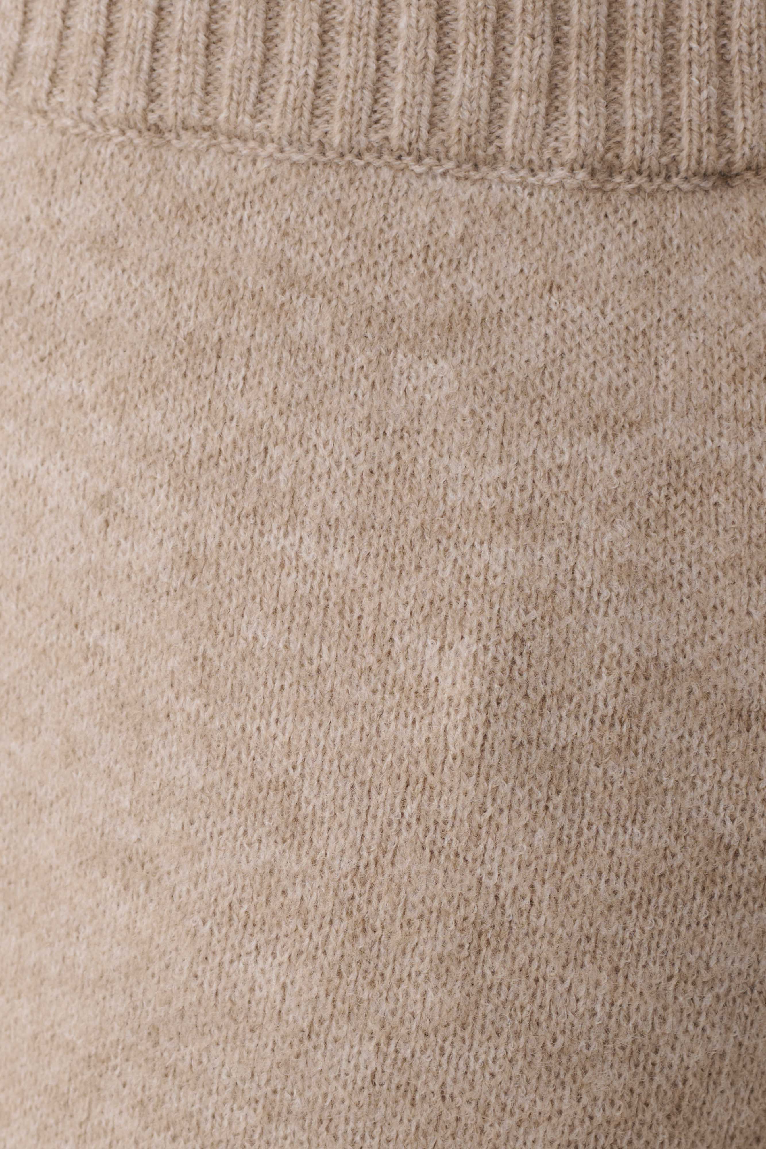 Evan Knit Wide Leg Pants - Beige Marle