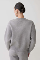 Lulu Oversized Knit Jumper - Grey Marle