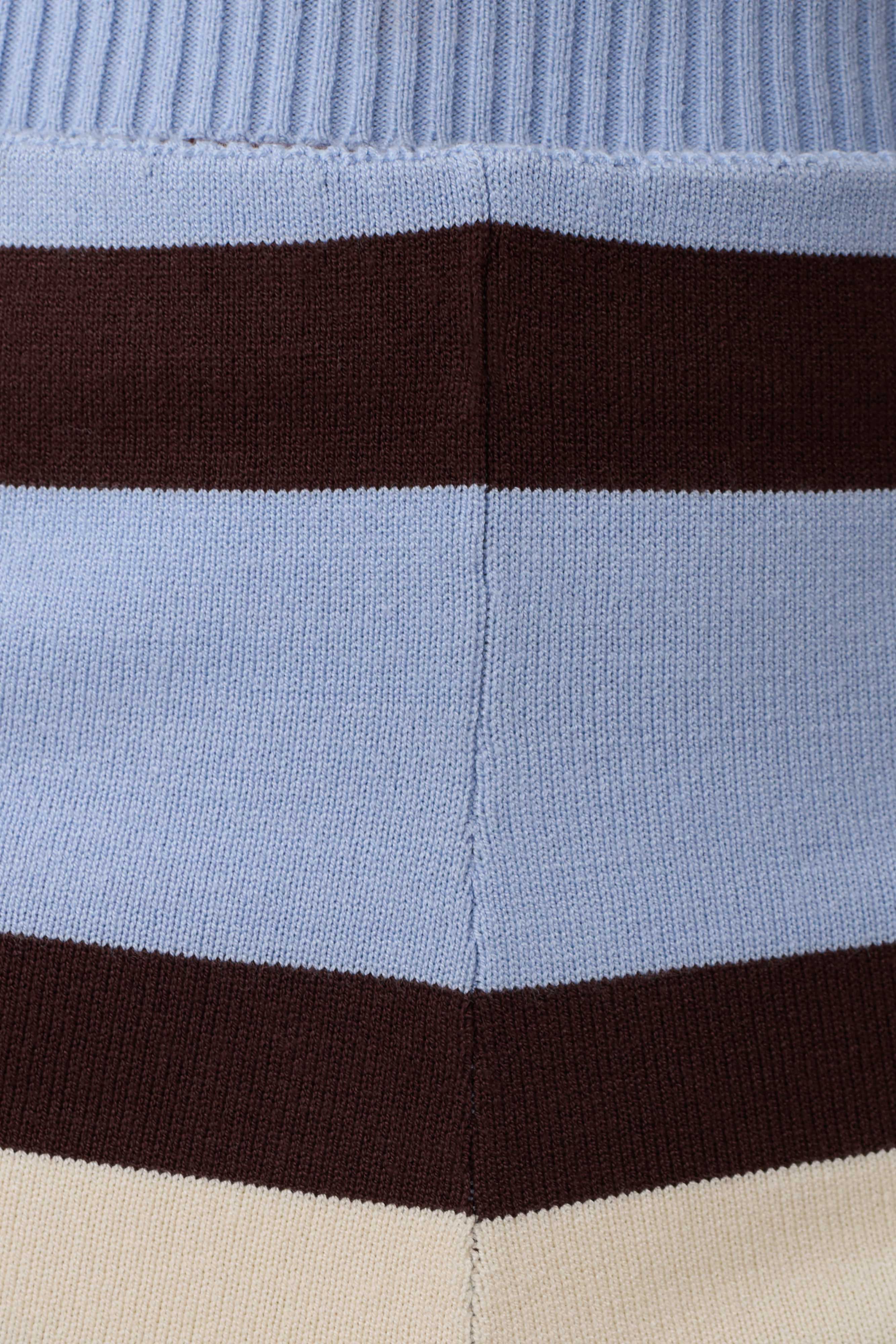 Philly Stripe Knit Short - Chocolate/Blue
