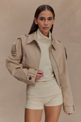 Birdie Fold Over Shorts - Ivory
