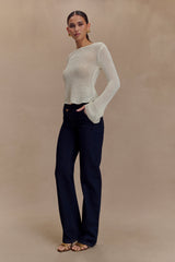 Remington V Front Straight Leg Jeans - Indigo Blue