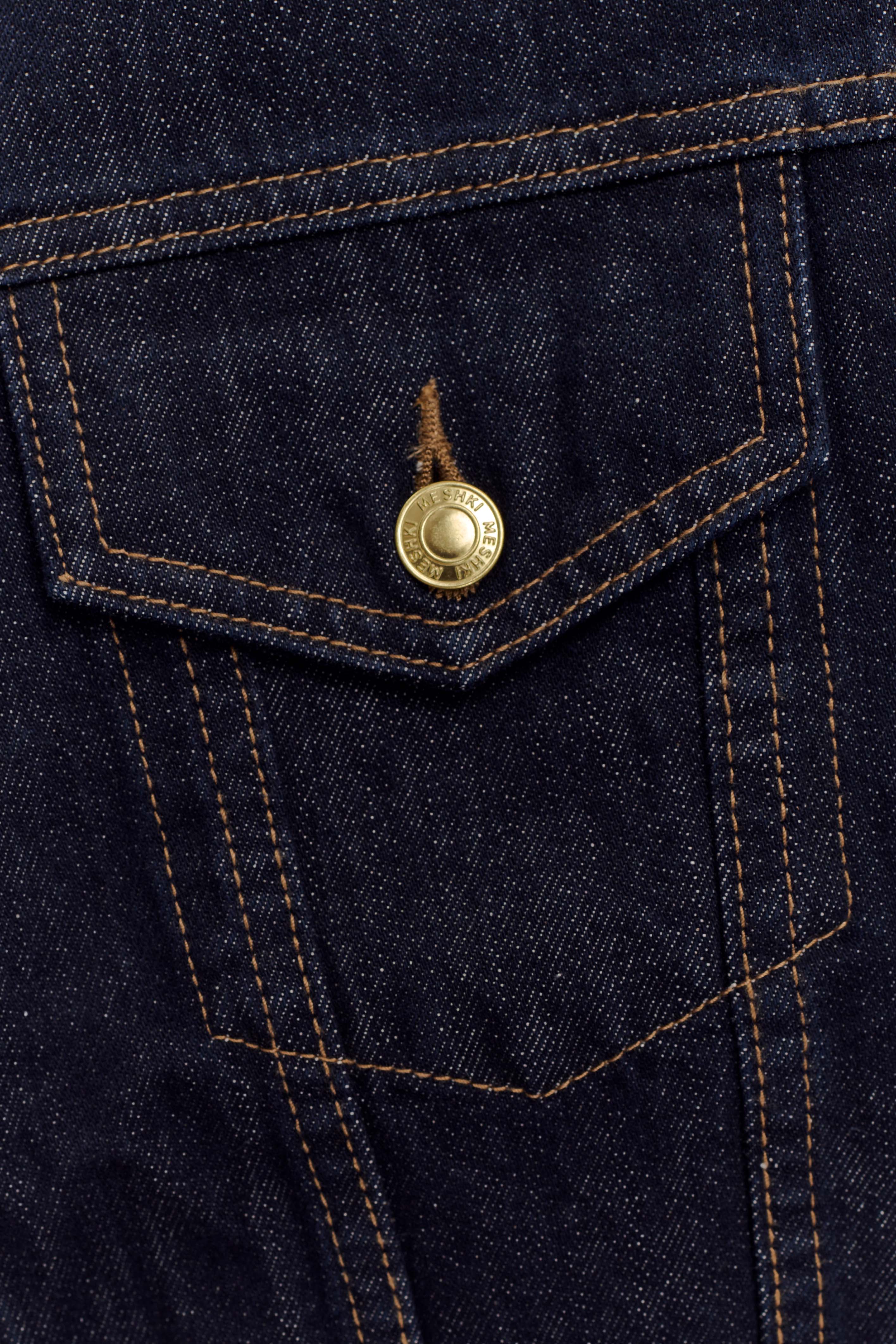 Kirra Cinched Denim Jacket - Washed Indigo Blue