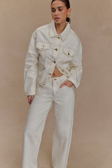 Mannon Mid Rise Denim Jeans - White