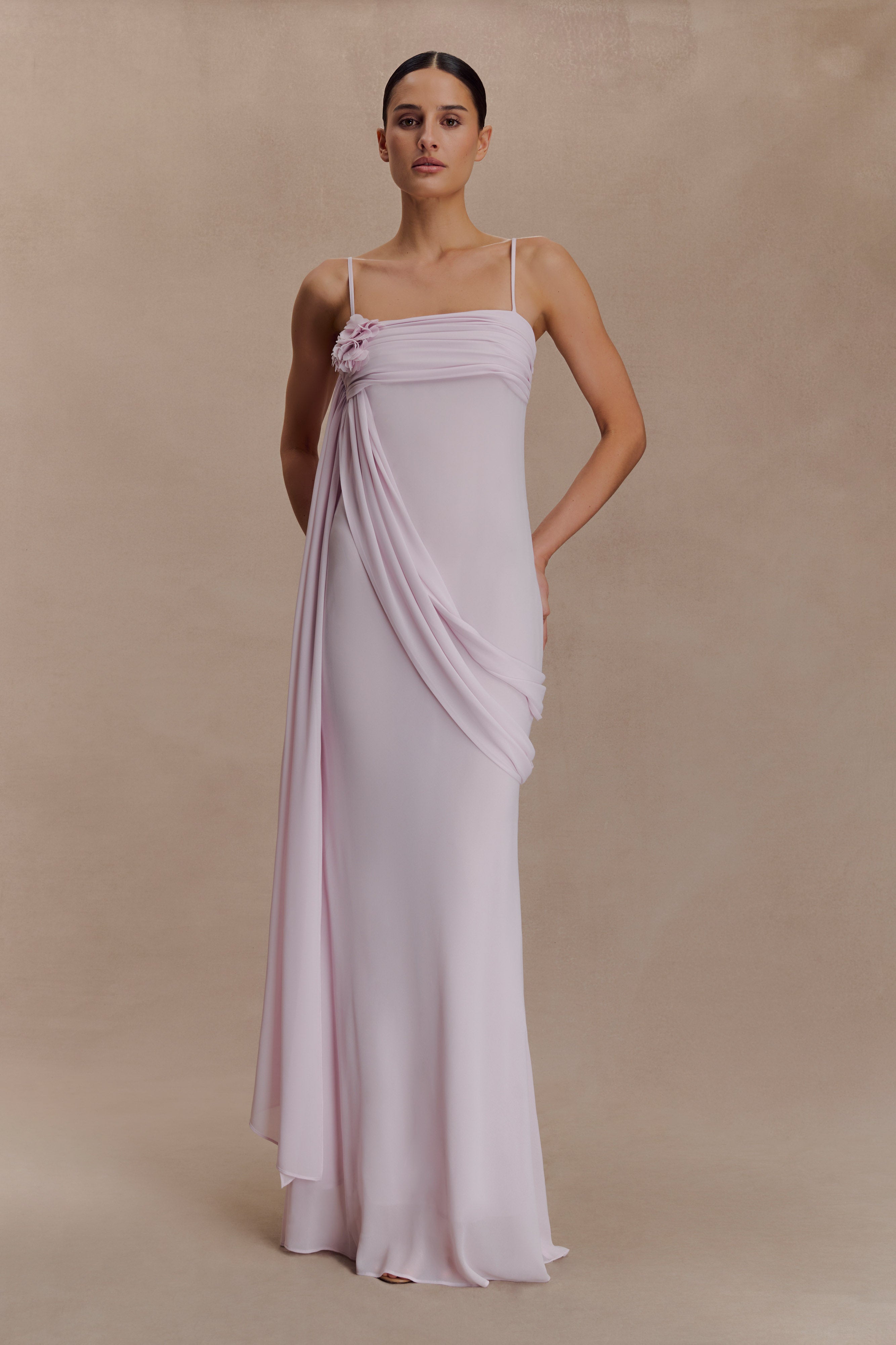 Leena Chiffon Maxi Dress - Light Lilac