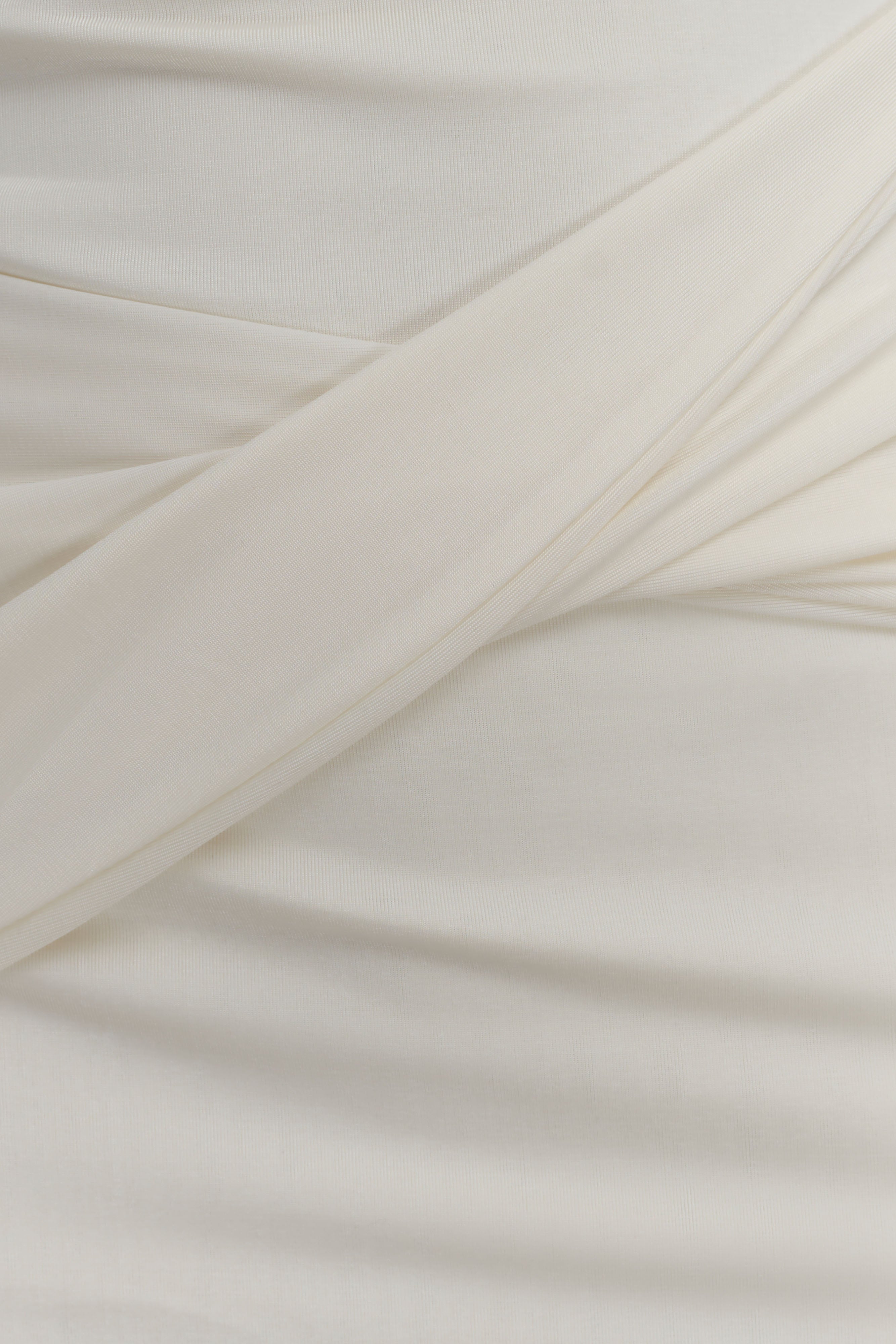 Henley Slinky Drape Mini Dress - Ivory