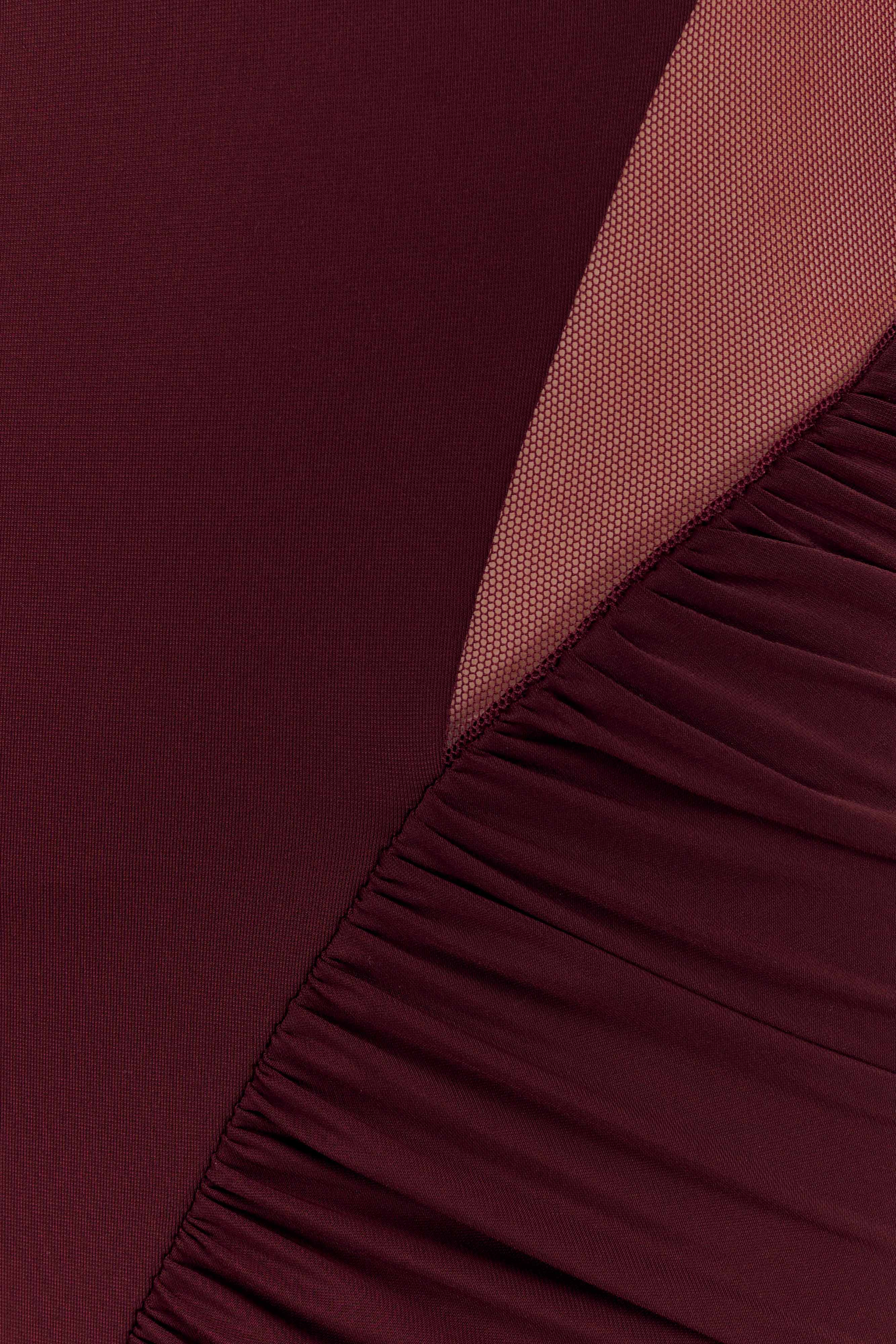 Louanne Slinky Long Sleeve Maxi Dress - Burgundy