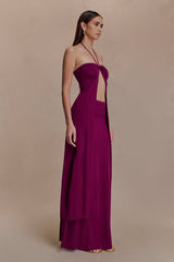 Marimae Long Knit Top - Plum