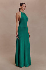 Meg Halter Tassel Maxi Dress - Emerald