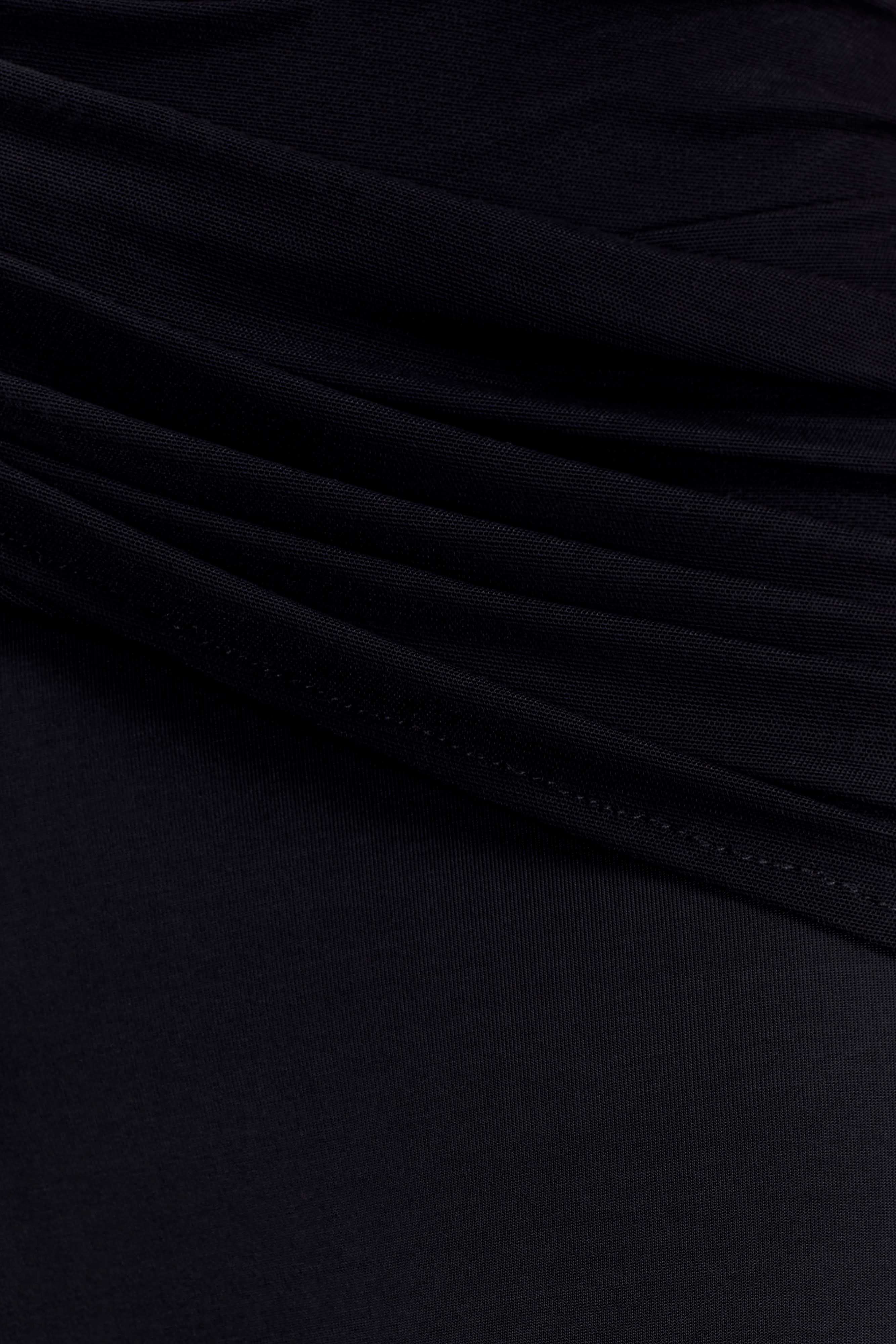Aspyn Slinky Gathered Wide Leg Pants - Black