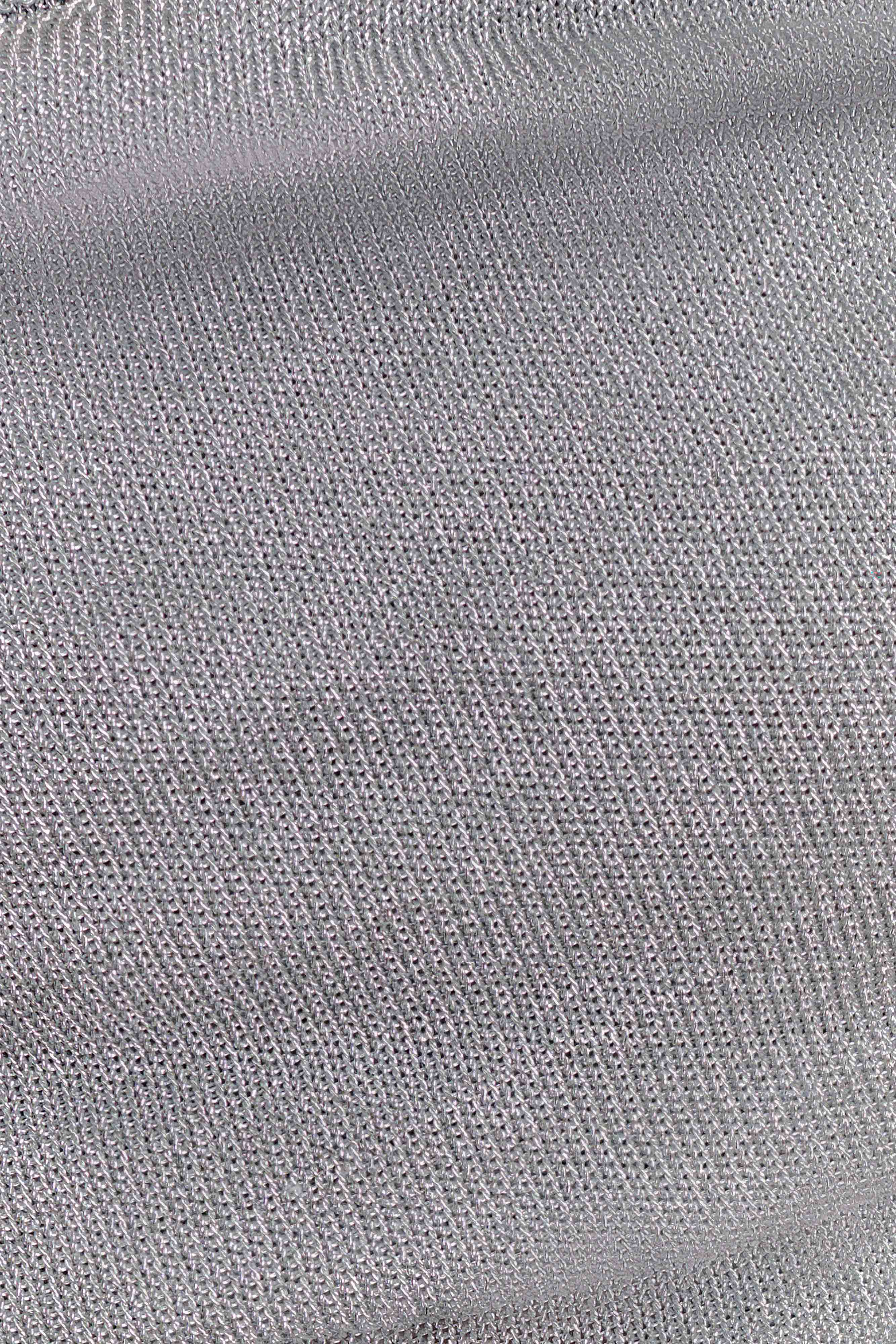 Corah Lurex Drape Knit Top - Silver