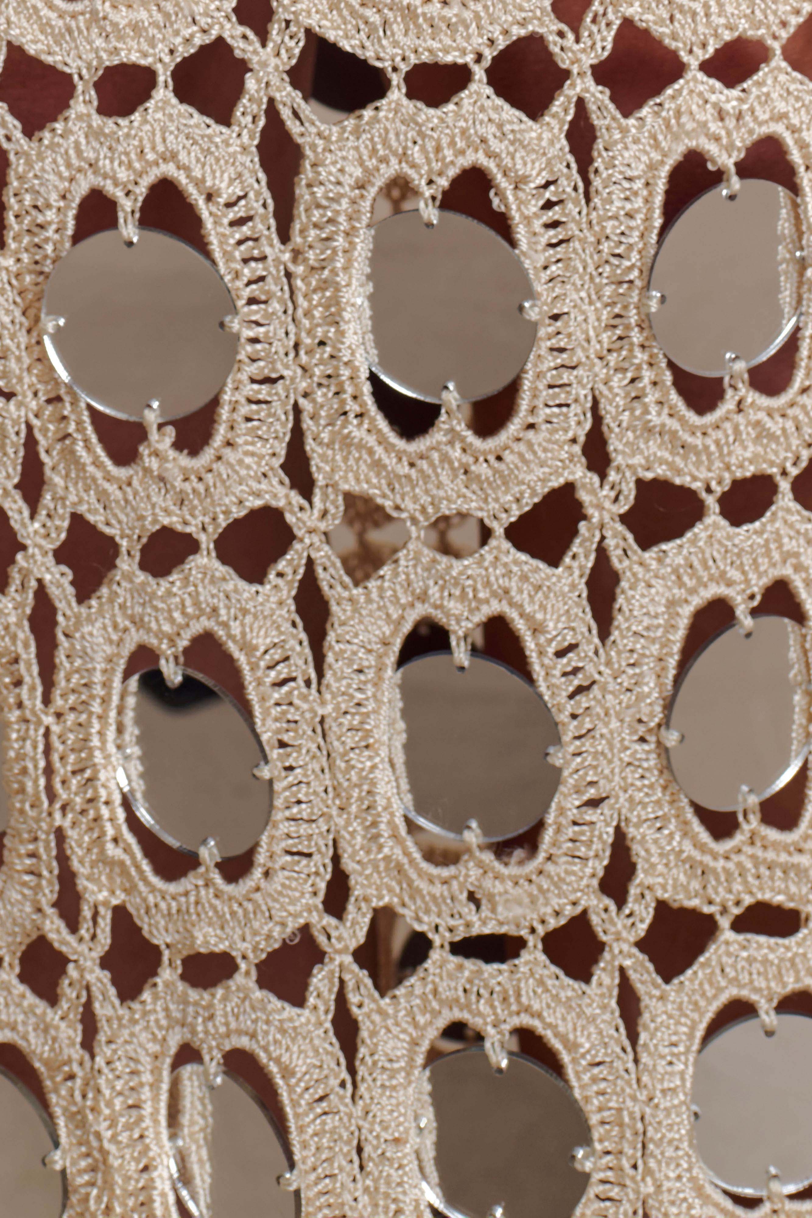 Noel Mirror Knit Midi Skirt - Beige