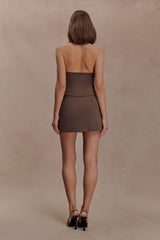 Effy Suiting Mini Skirt - Cacao Brown