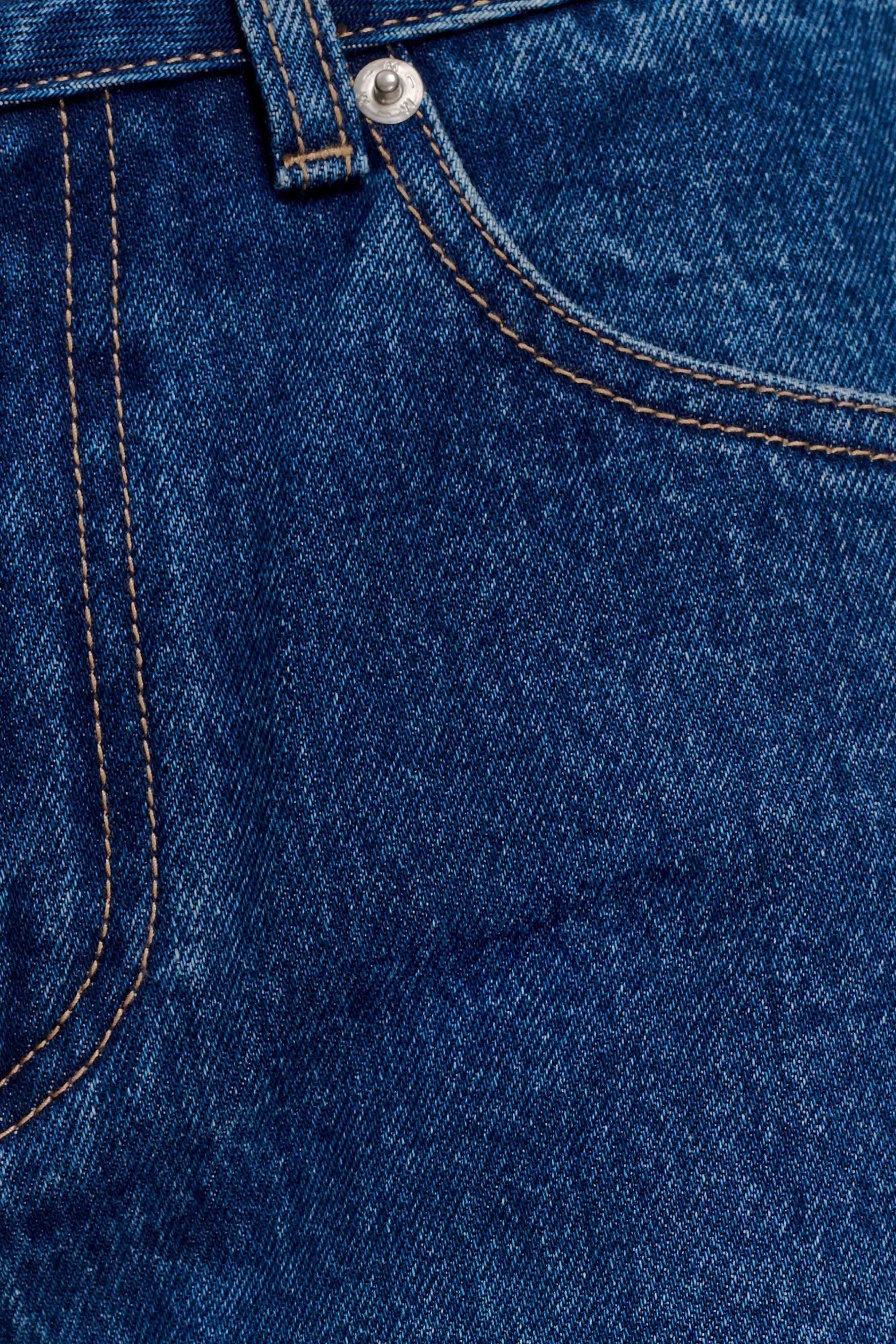 Georgette Mid Rise Paneled Denim Jeans - Dark Blue