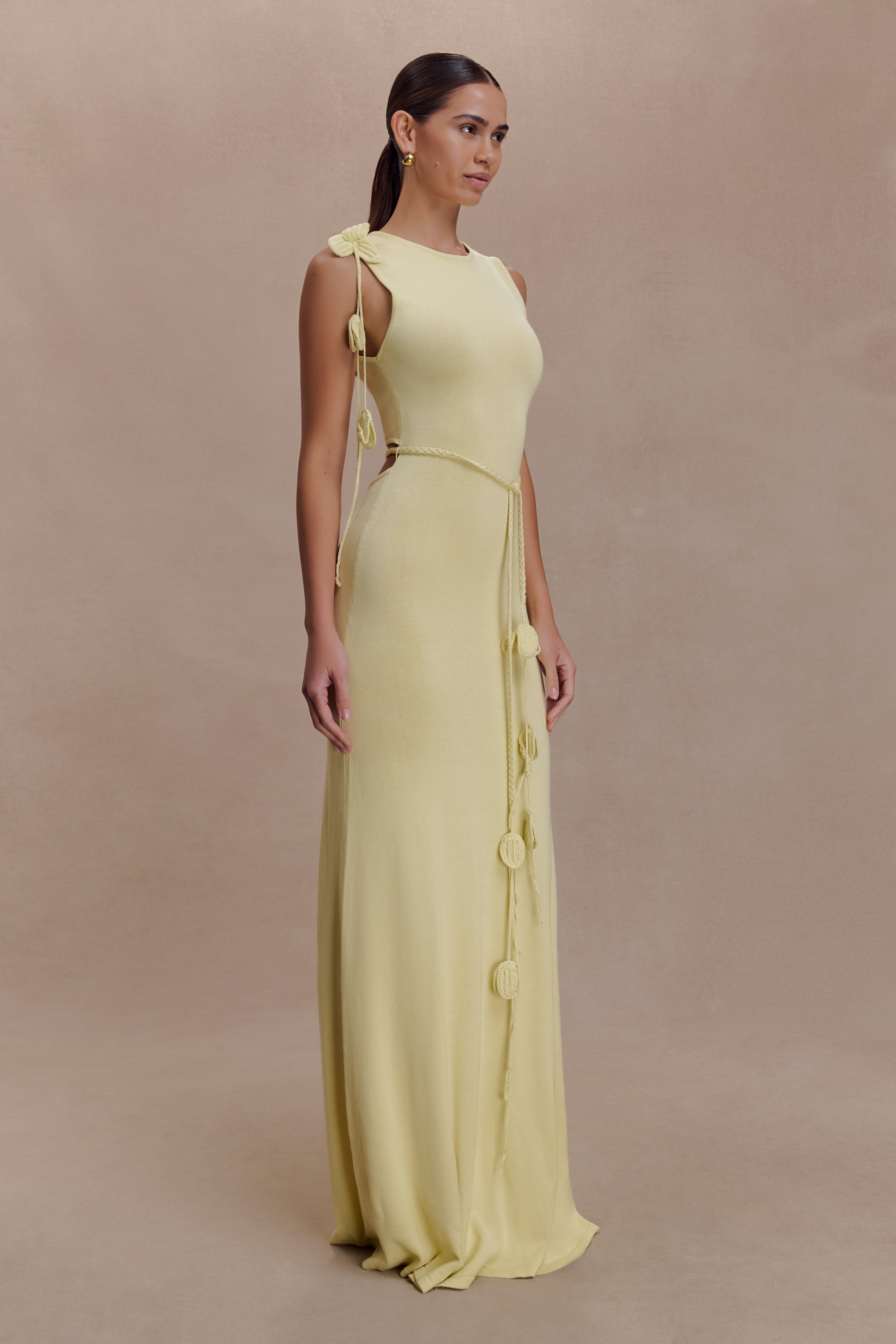 Monay Tulip Maxi Dress - Lemon