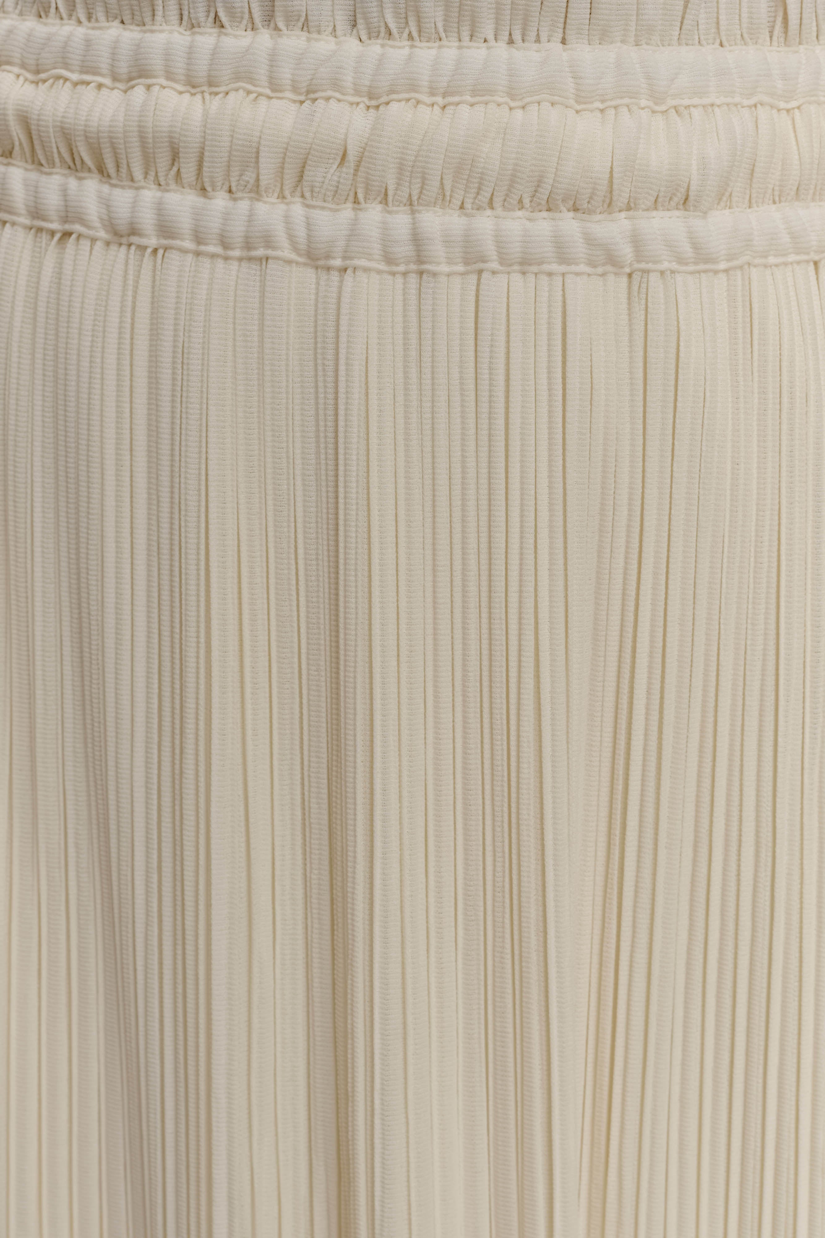 Amaris Gathered Plisse Maxi Skirt - Lemon