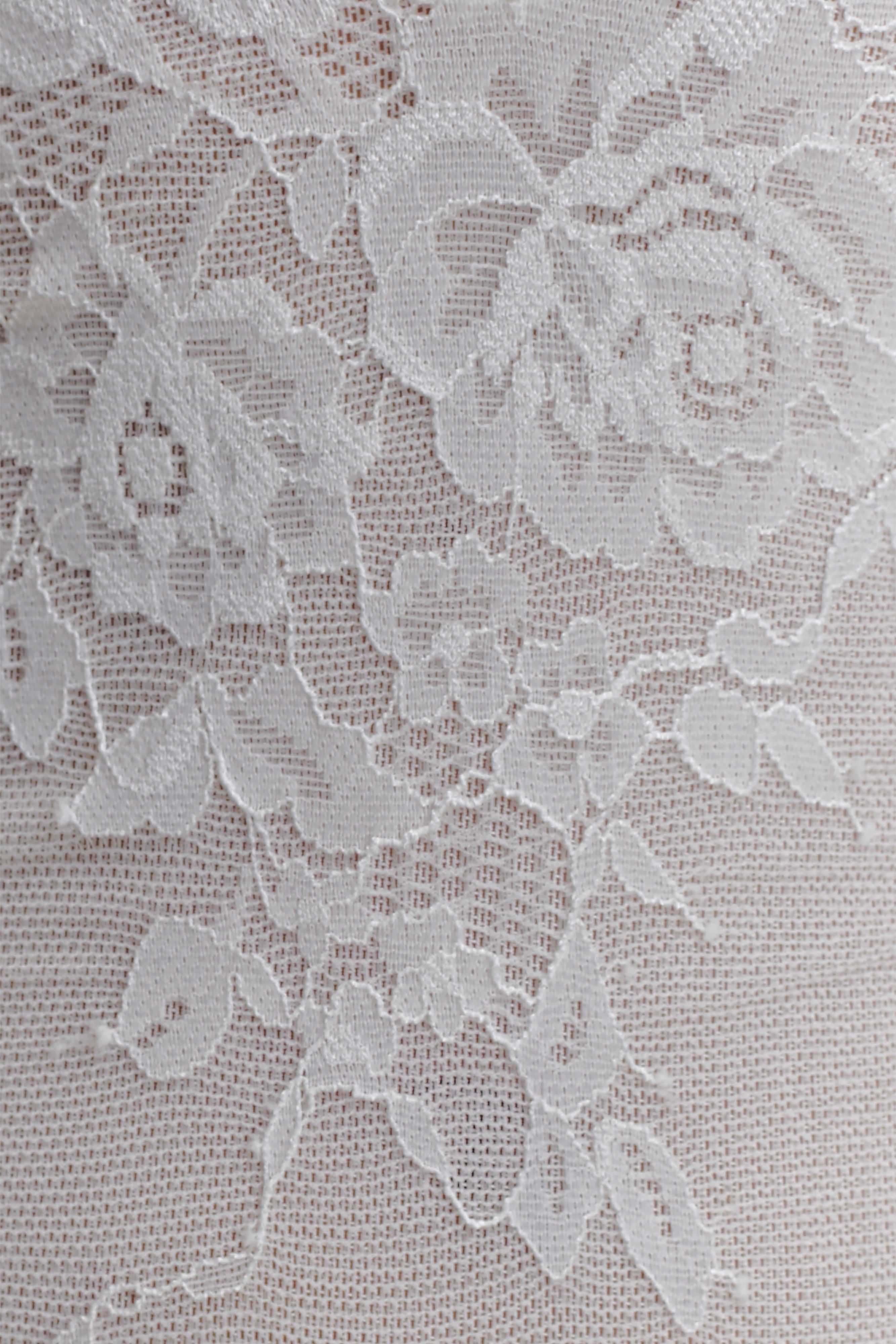 Jasper Sheer Plunge Lace Bodysuit - Ivory
