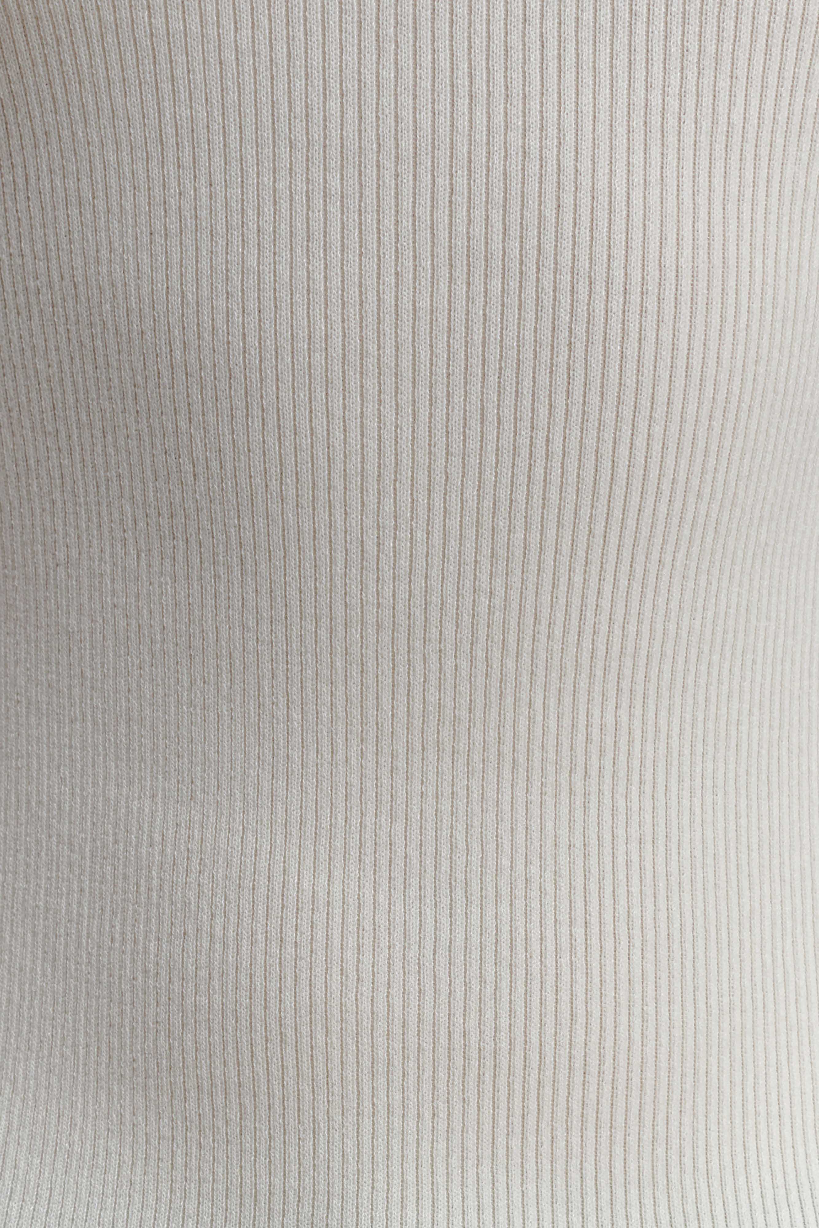 Diya Ribbed Sleeveless Top With Wire Hem - Ivory