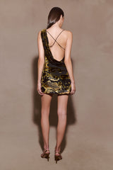 Ayana Cross Back Mini Dress - Velvet Burnout