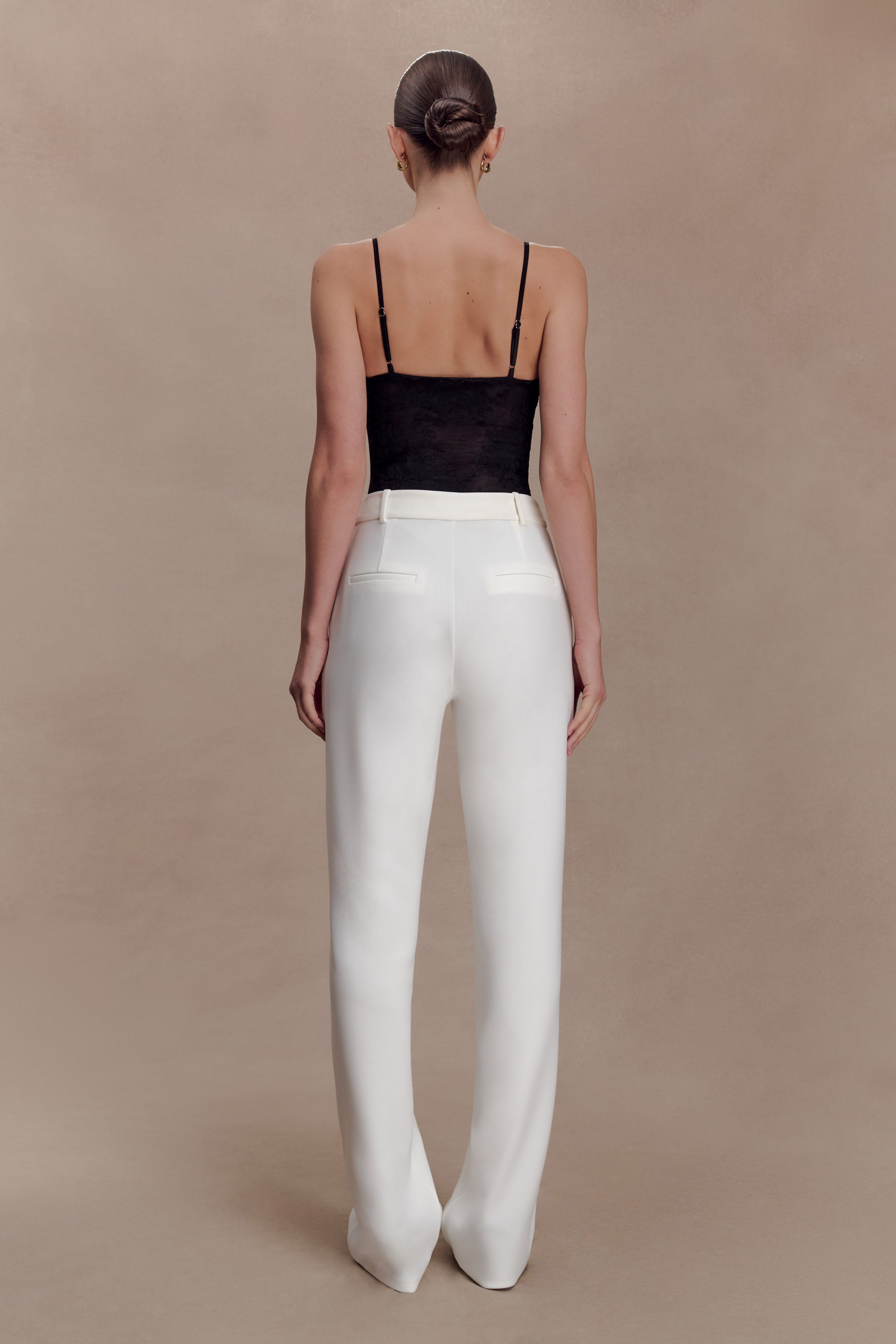 Maude Crepe Straight Leg Pants - Ivory
