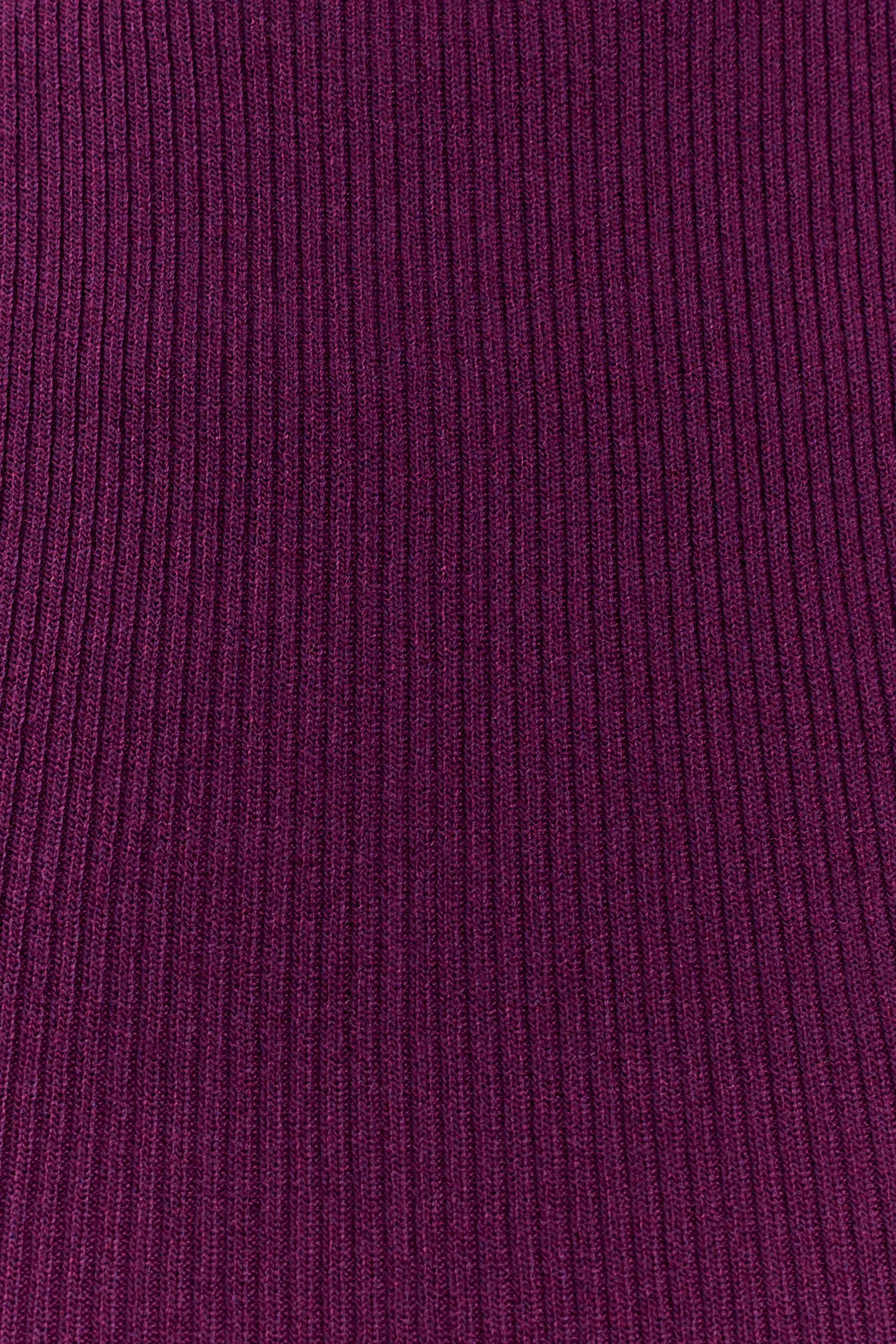 Diya Ribbed Sleeveless Top With Wire Hem - Plum