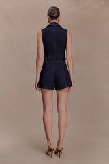 Demi High Waisted Denim Shorts - Washed Indigo Blue