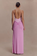 Roisin Slinky Maxi Dress - Powder Pink