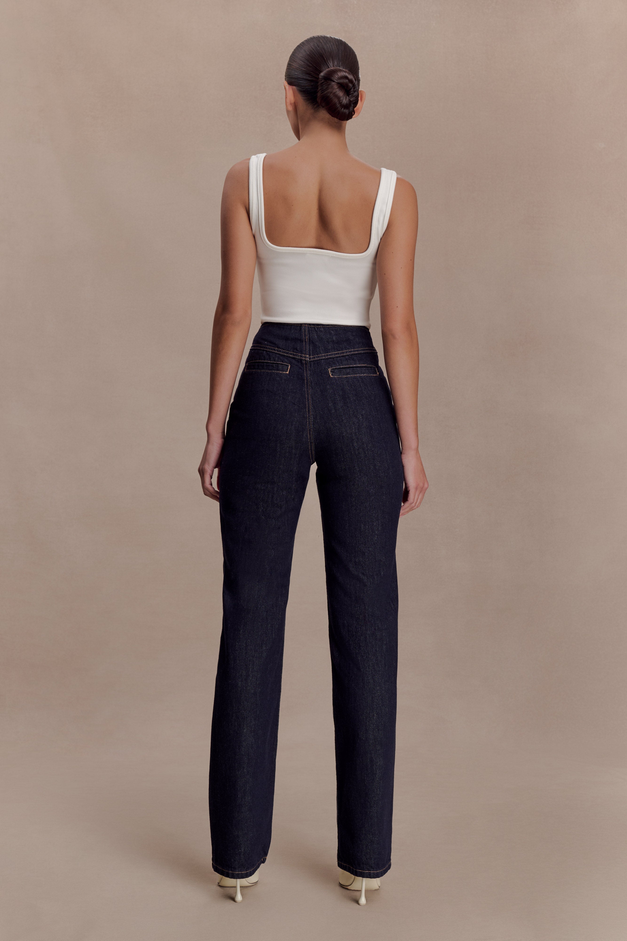Clarrissa High Rise Jeans - Washed Indigo Blue