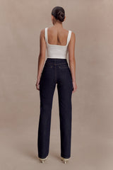 Clarrissa High Rise Jeans - Washed Indigo Blue