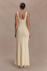 Marta Slinky Cowl Maxi Dress - Lemon