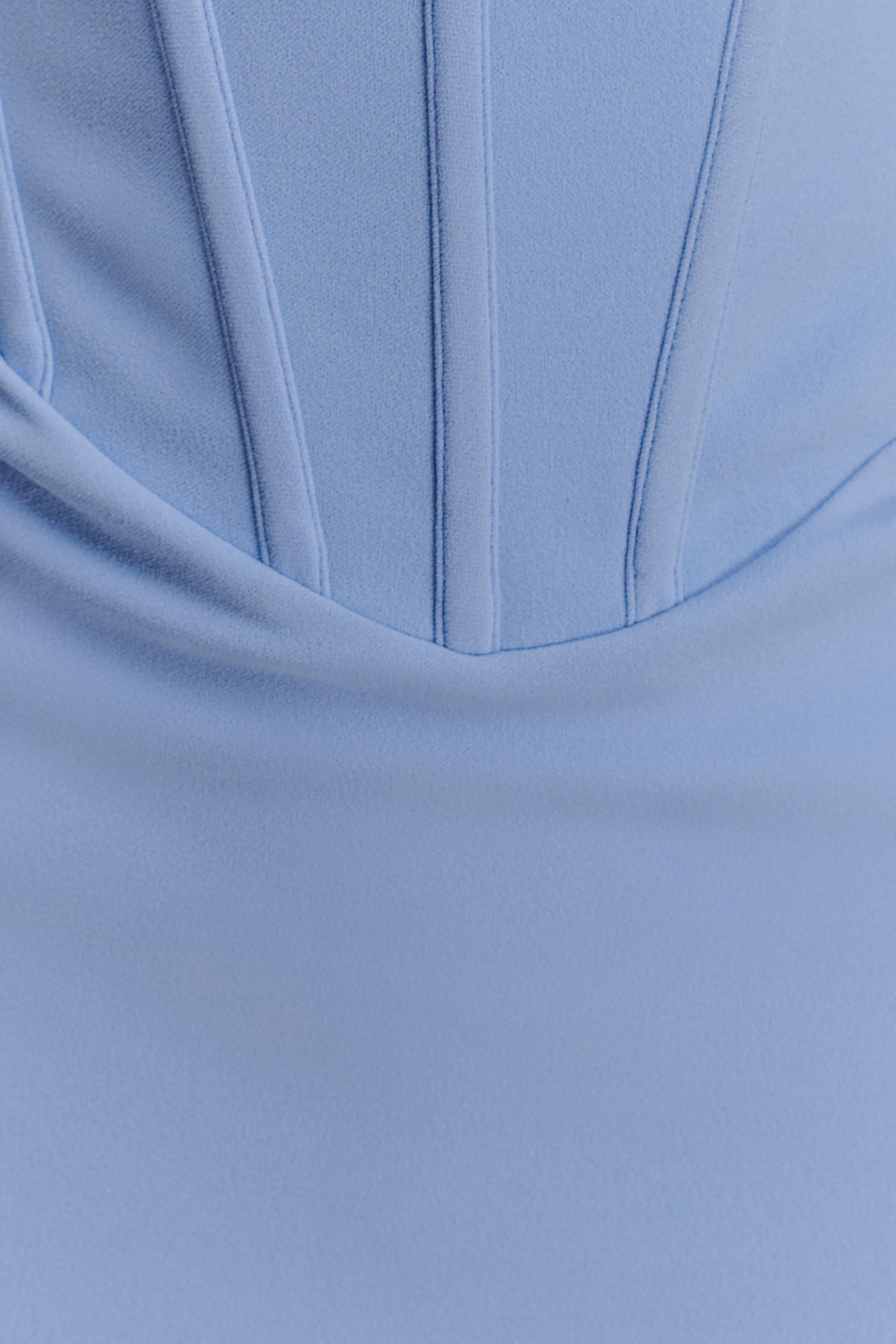 Luella Crepe Corset Maxi Dress - Cornflower Blue