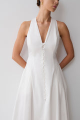 Sienna Button Down Maxi Dress - White