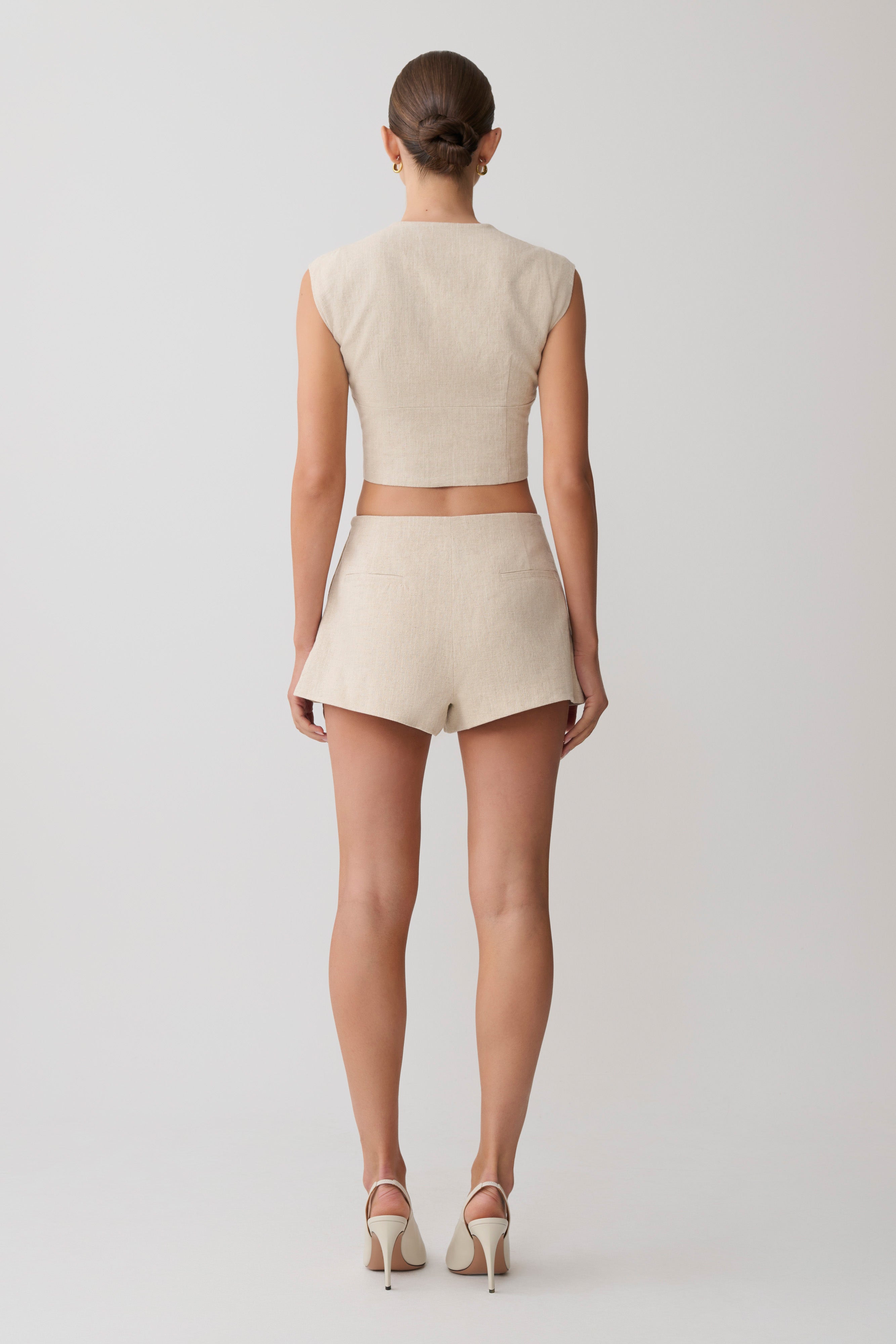 Anahita Linen Short - Natural
