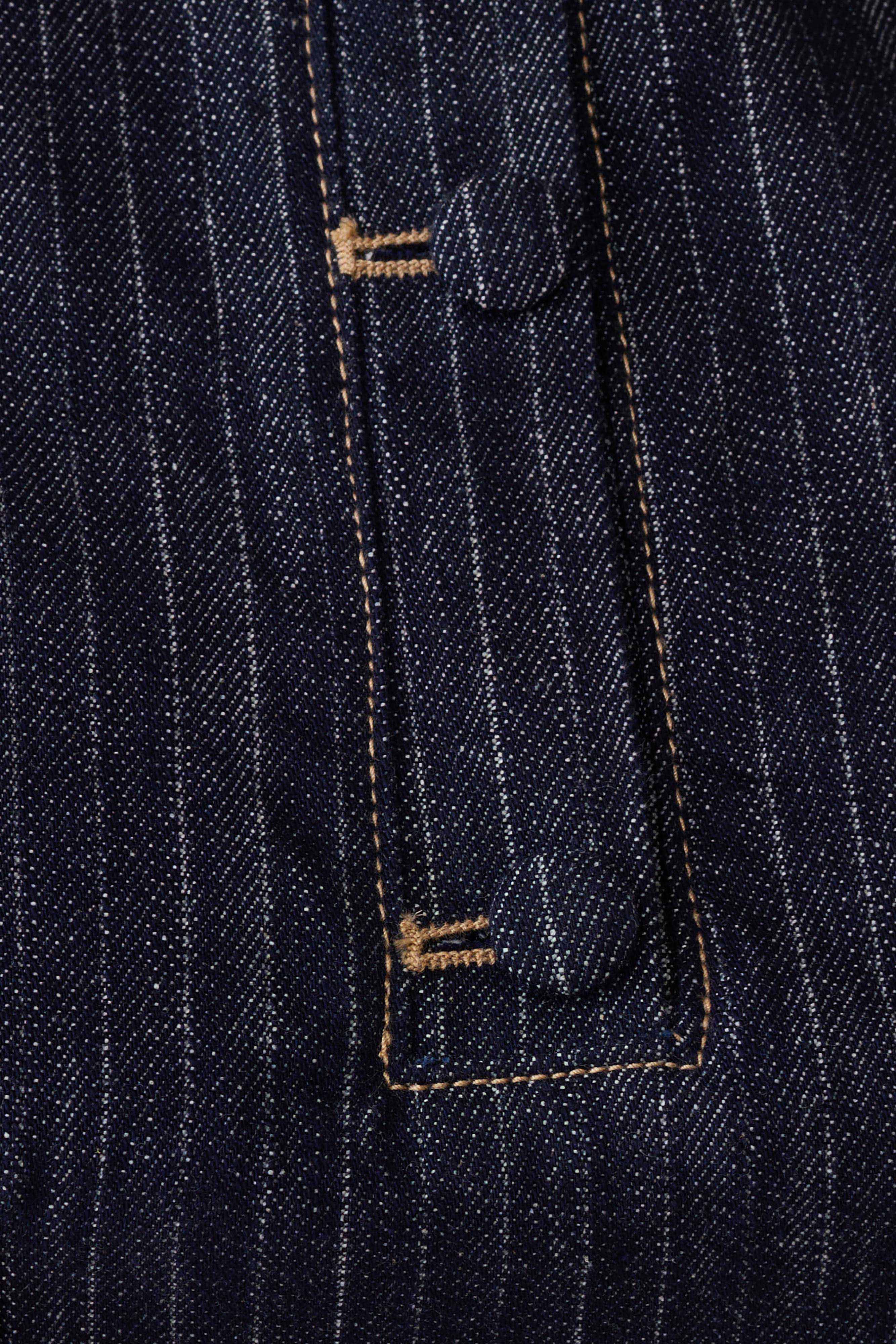 Loraine Sleeveless Denim Top - Indigo Pinstripe