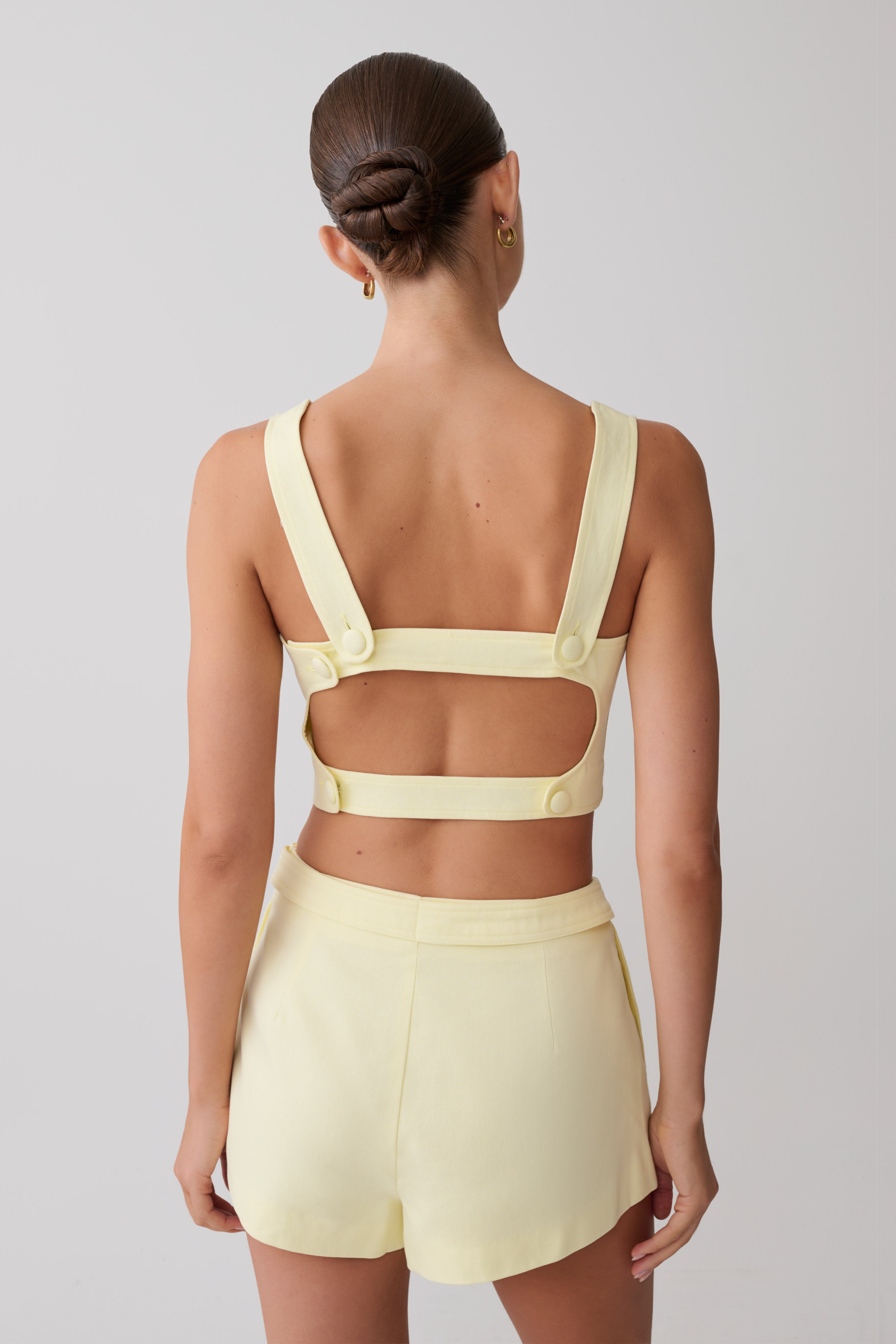 Josephine Cotton Shorts With Waistbands - Lemon