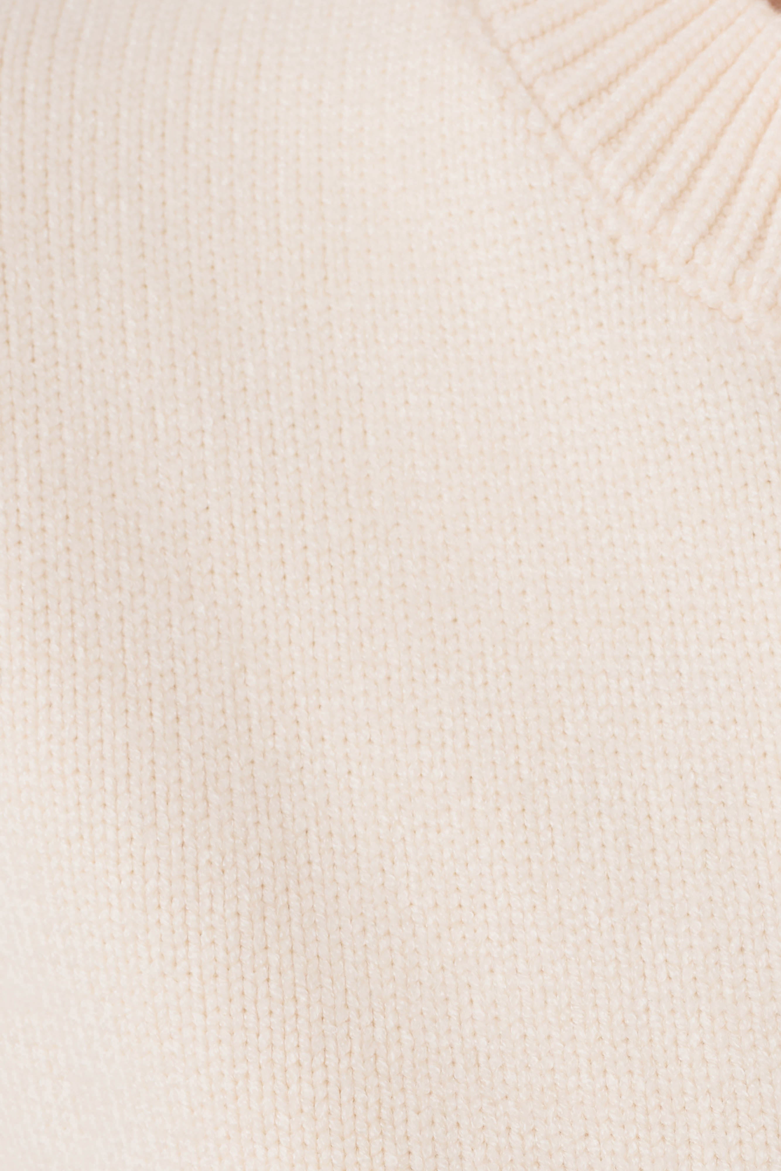 Lara Knit Cardigan With Scarf - Ivory